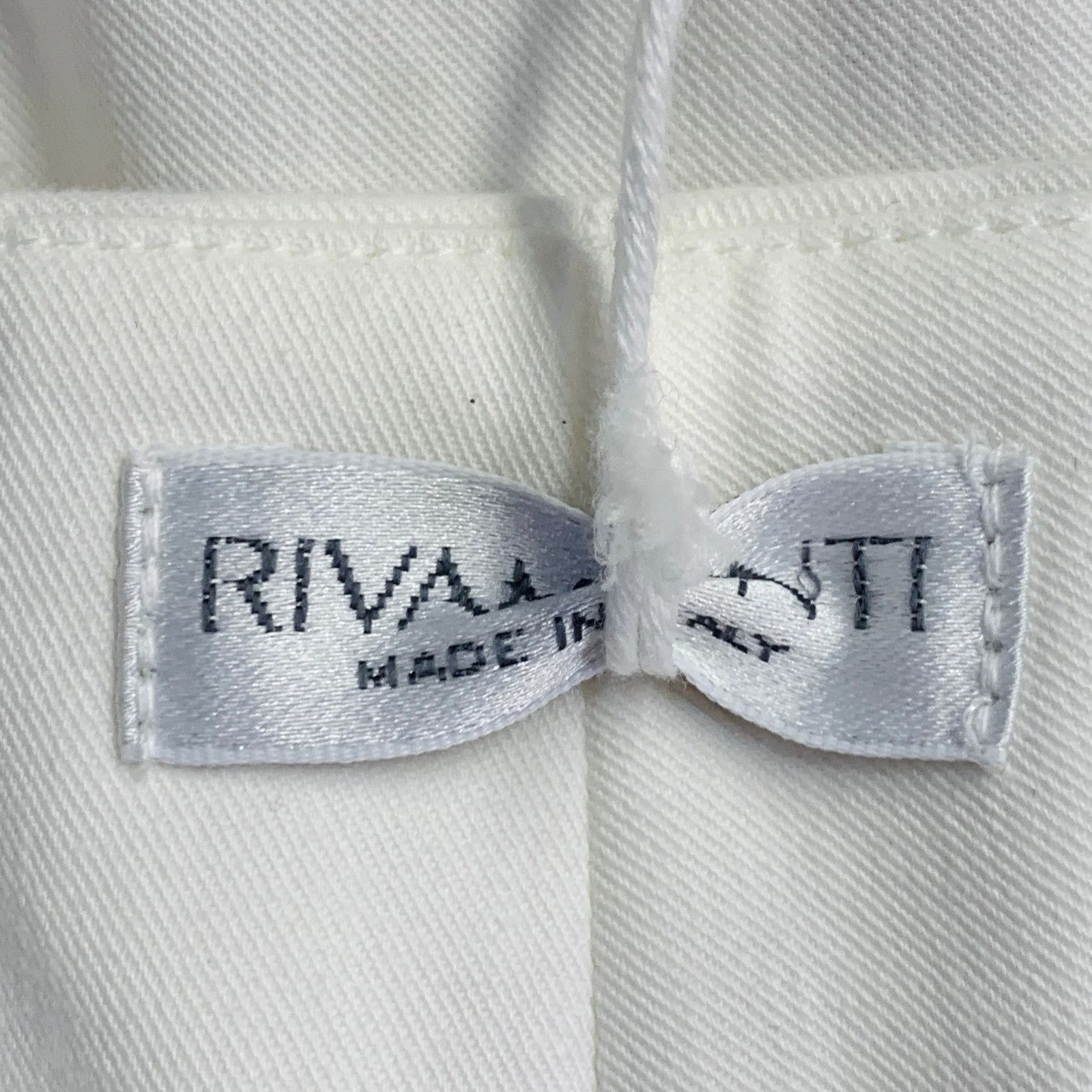 Other RIVAMONTI Size 4 White Cotton Blend Narrow Leg Dress Pants Size 27" / US 4 / IT 40 - 8 Thumbnail