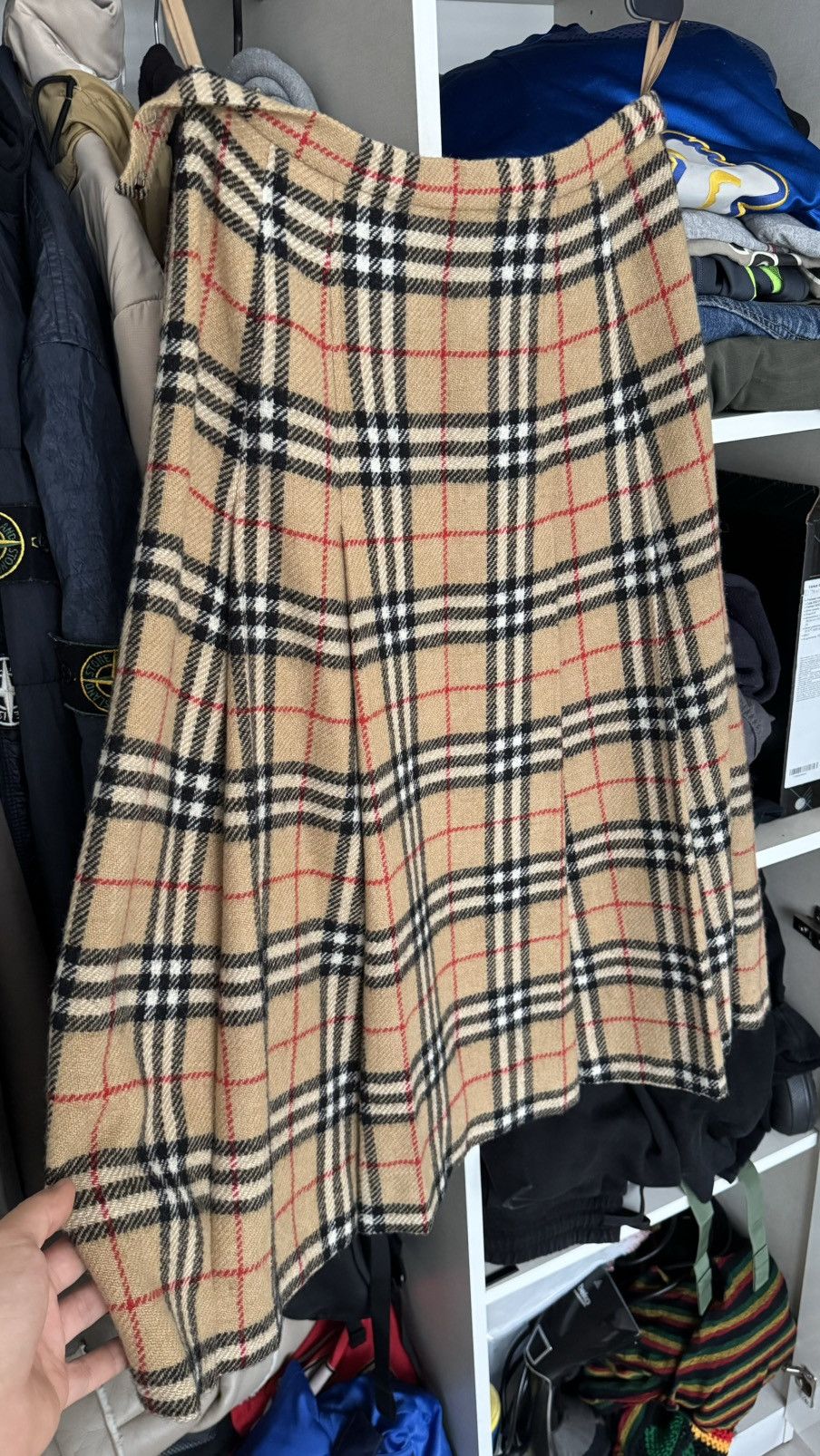 Burberry × Vintage 90s Vintage Burberrys skirt 100% wool Size 25" / US 0 / IT 36 - 6 Thumbnail