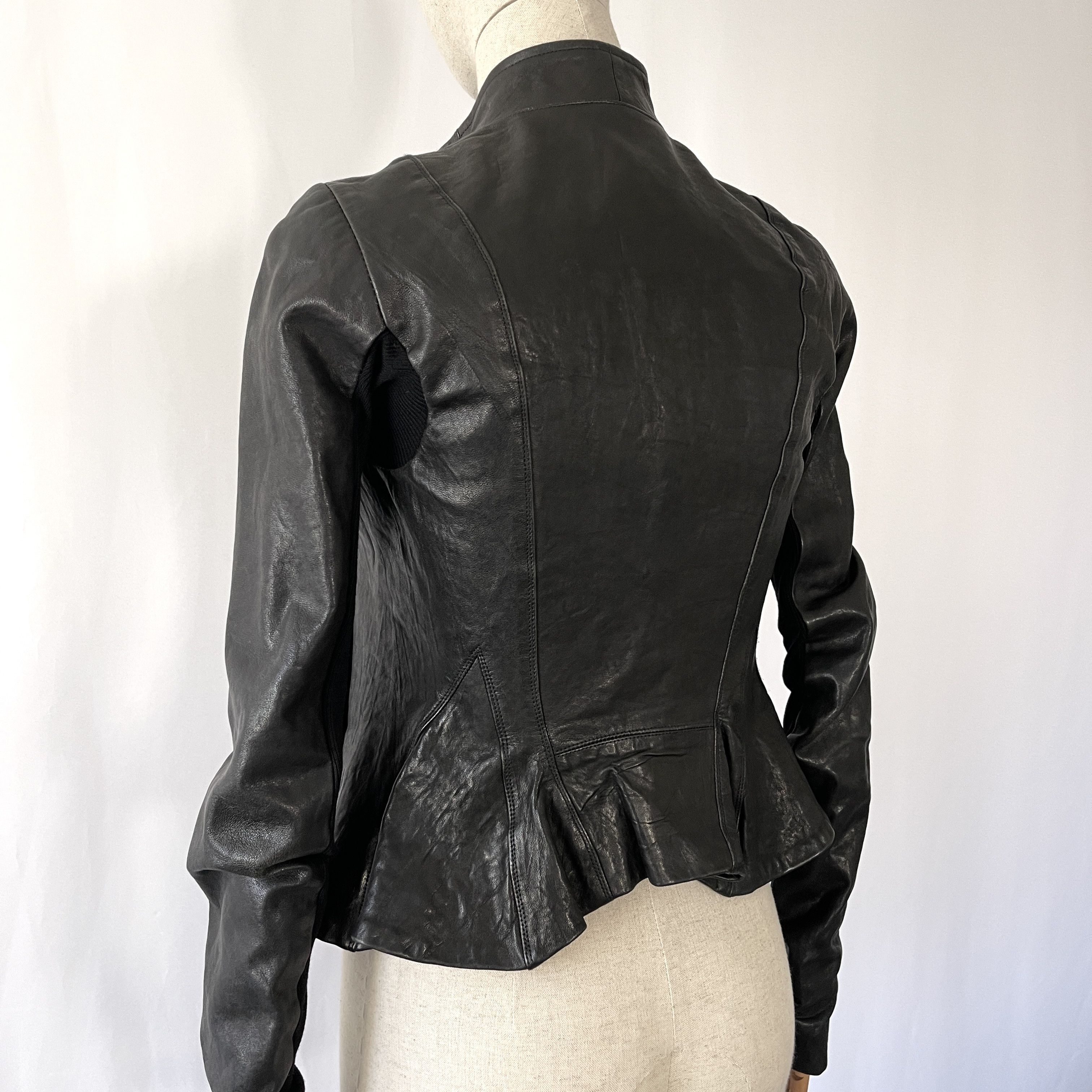 Rick Owens RICK OWENS Black Leather Jacket size 38 IT Size XS / US 0-2 / IT 36-38 - 6 Thumbnail