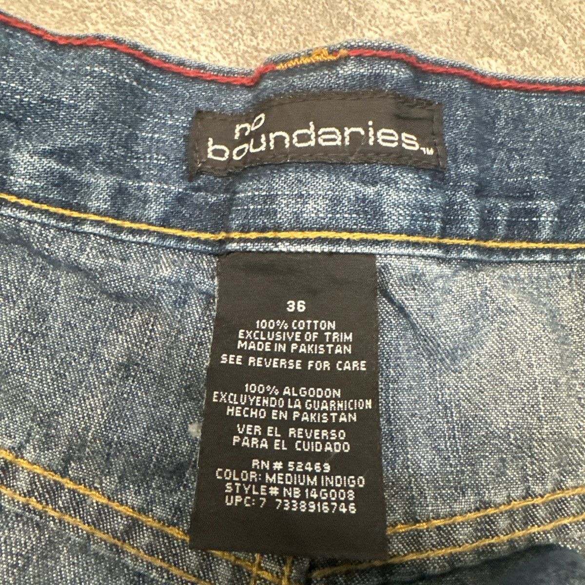 Vintage No Boundaries Jean Shorts VTG Y2K 2000 Urban Baggy Skate Hip Size US 34 / EU 50 - 4 Thumbnail