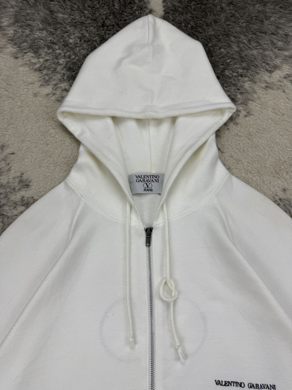 Valentino VALENTINO GARAVANI Embroidery Logo Zip Up Mens Hoodie Size US M / EU 48-50 / 2 - 5 Thumbnail