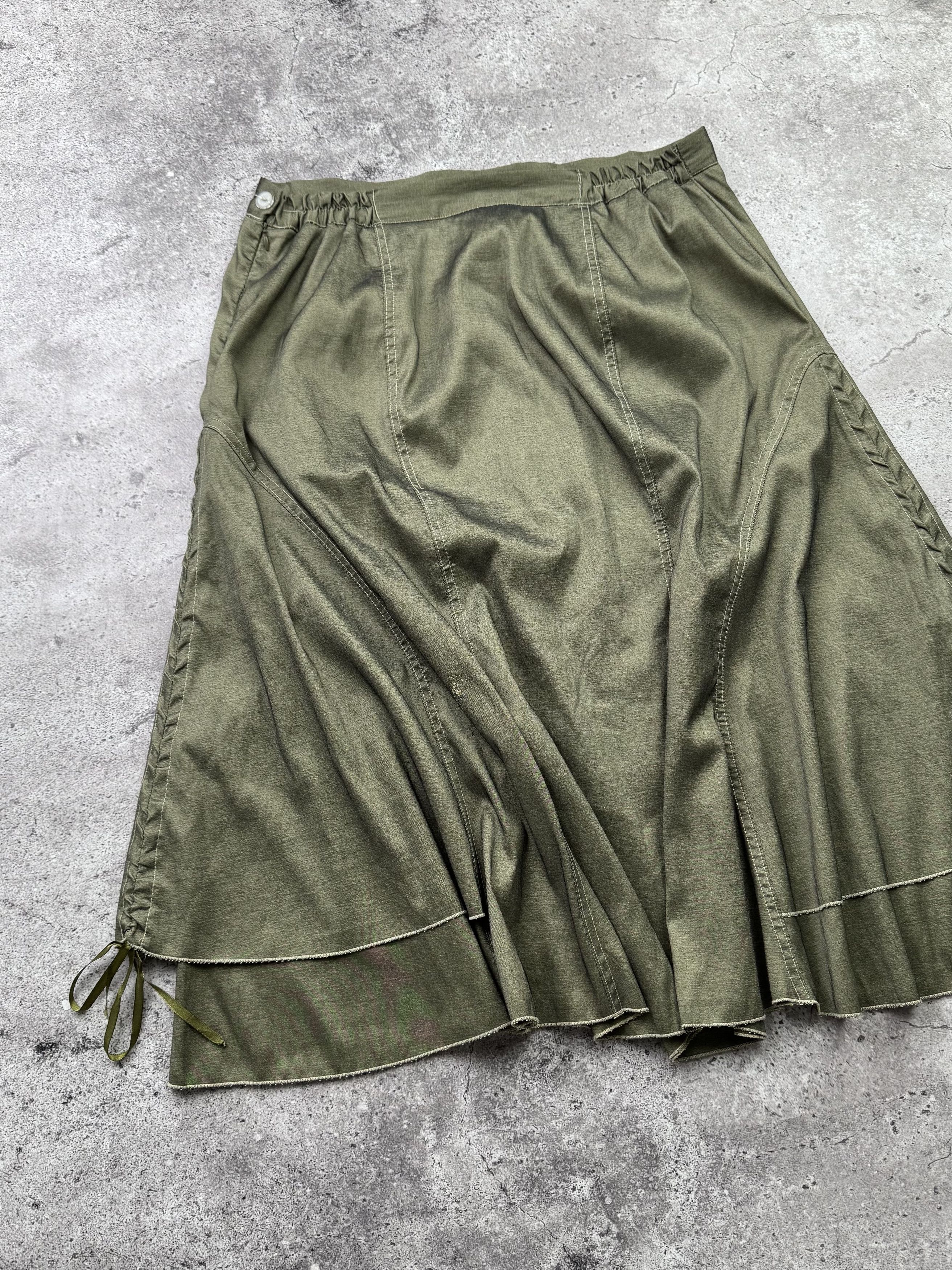 Japanese Brand Vintage Flare Skirt With Bondage C598(V242) Size 32" / US 10 / IT 46 - 6 Thumbnail