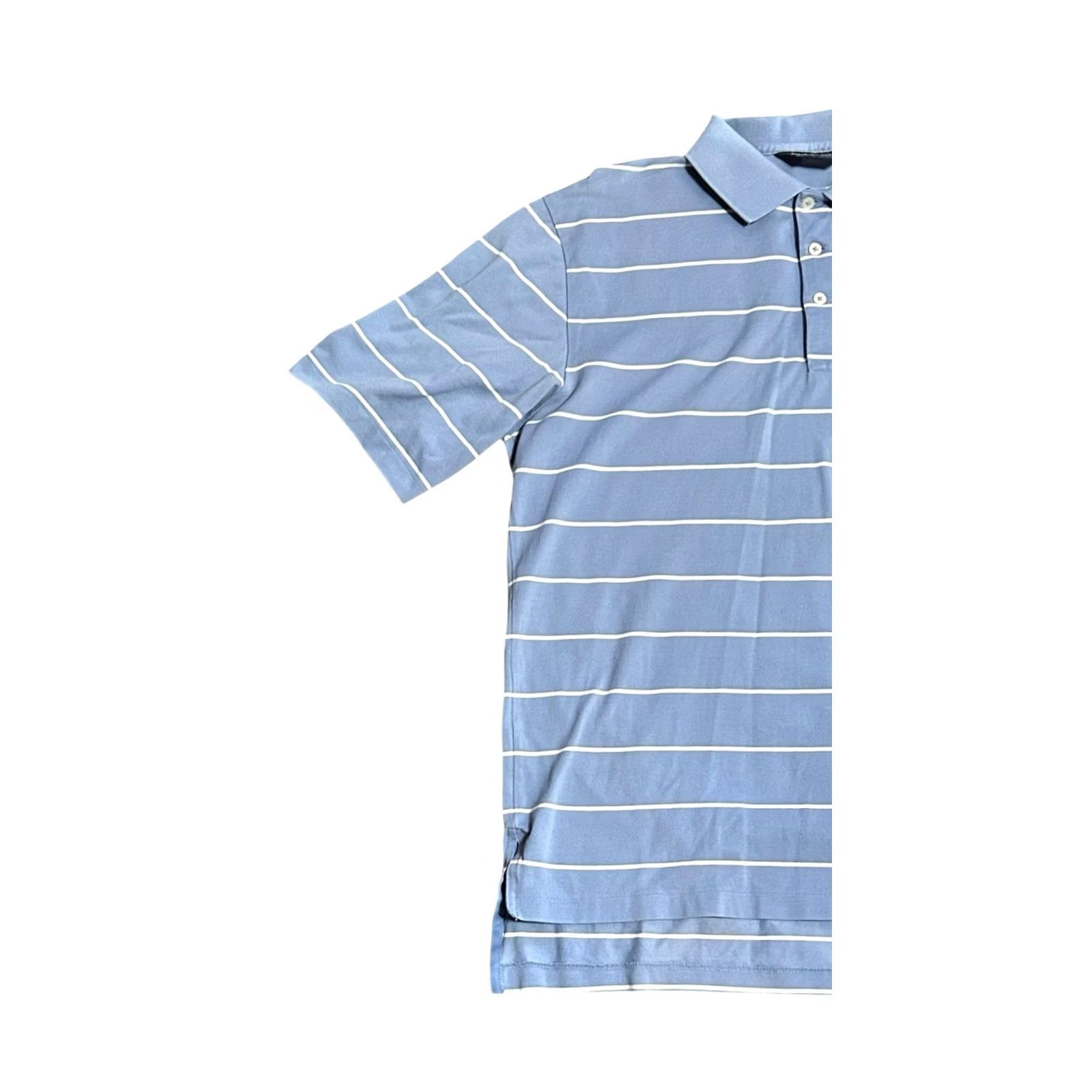 Ralph Lauren VINTAGE? (No) Polo Golf Ralph Lauren Shirt Blue White Striped Short Sleeve Shirt Men's Large Size US L / EU 52-54 / 3 - 3 Thumbnail