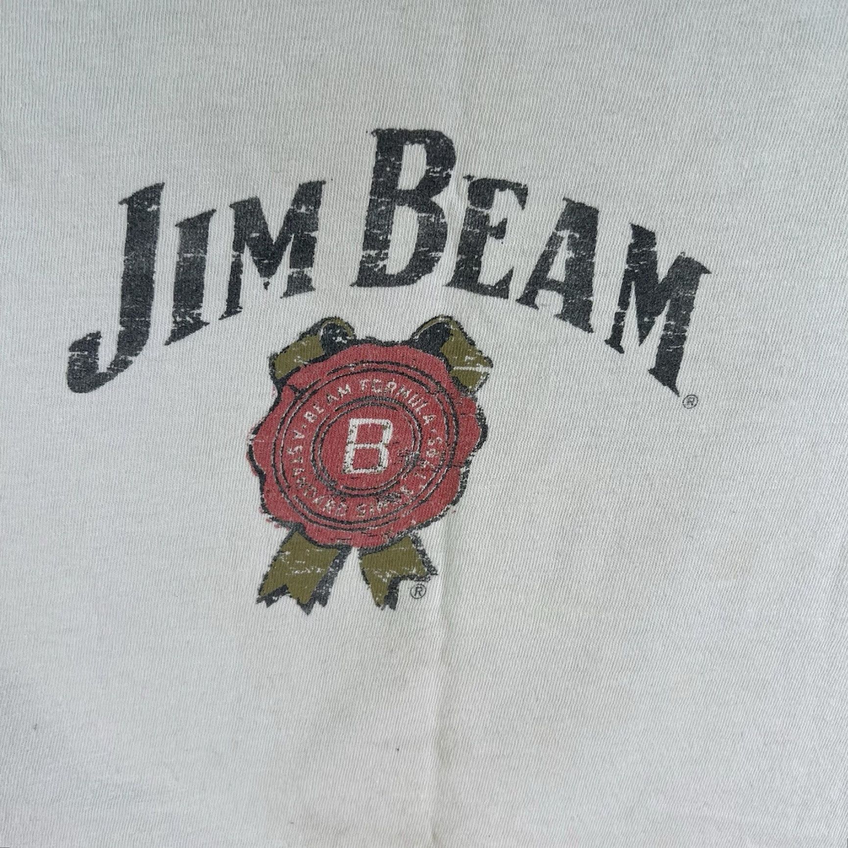 Vintage VINTAGE Jim Beam Men's T-Shirt XL White Short Sleeve Beer 80s Classic Size US XL / EU 56 / 4 - 3 Thumbnail