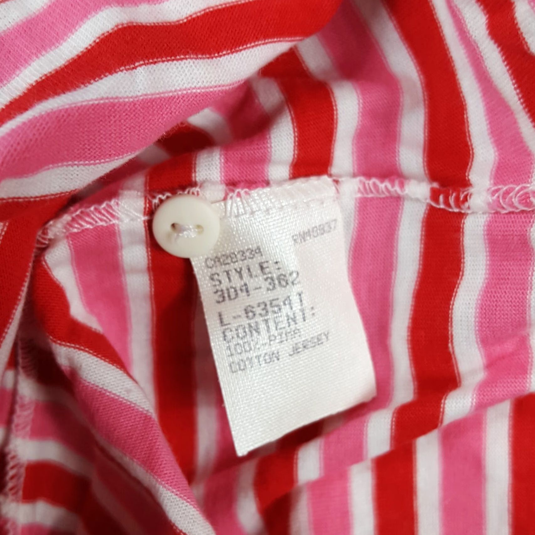 Vintage VINTAGE Tail Women's Polo Shirt Short Sleeve Athletic Casual Preppy 90s Y2K Pink Red Stripe Cotton Formal Women's L Size L / US 10 / IT 46 - 7 Thumbnail