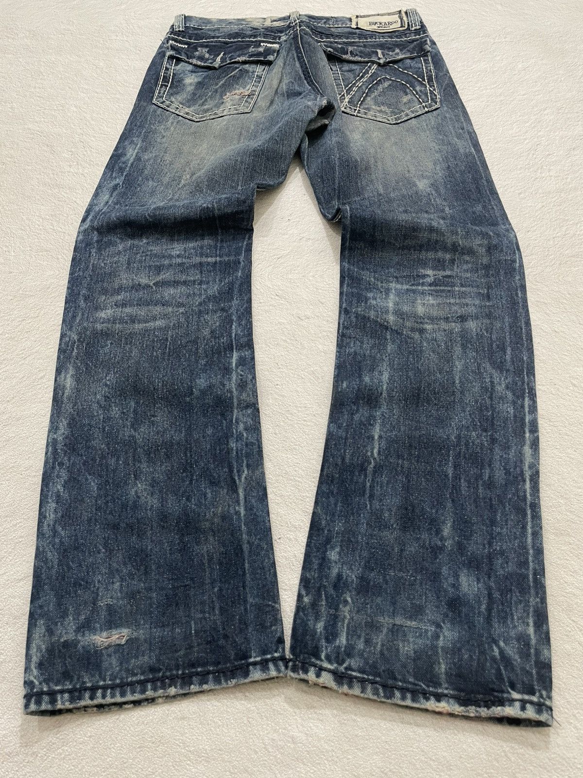 Hysteric Glamour 2000s Buckaroo Acid Washed Denim Distressed Y2K Size US 33 - 7 Thumbnail