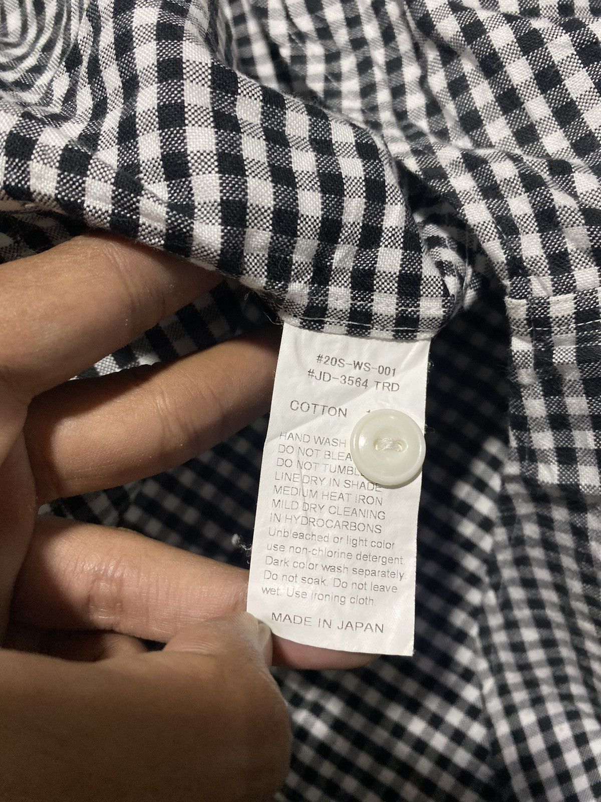 Danton Danton Shawl Collar Gingham Check Longsleeve Shirt Size US M / EU 48-50 / 2 - 7 Thumbnail