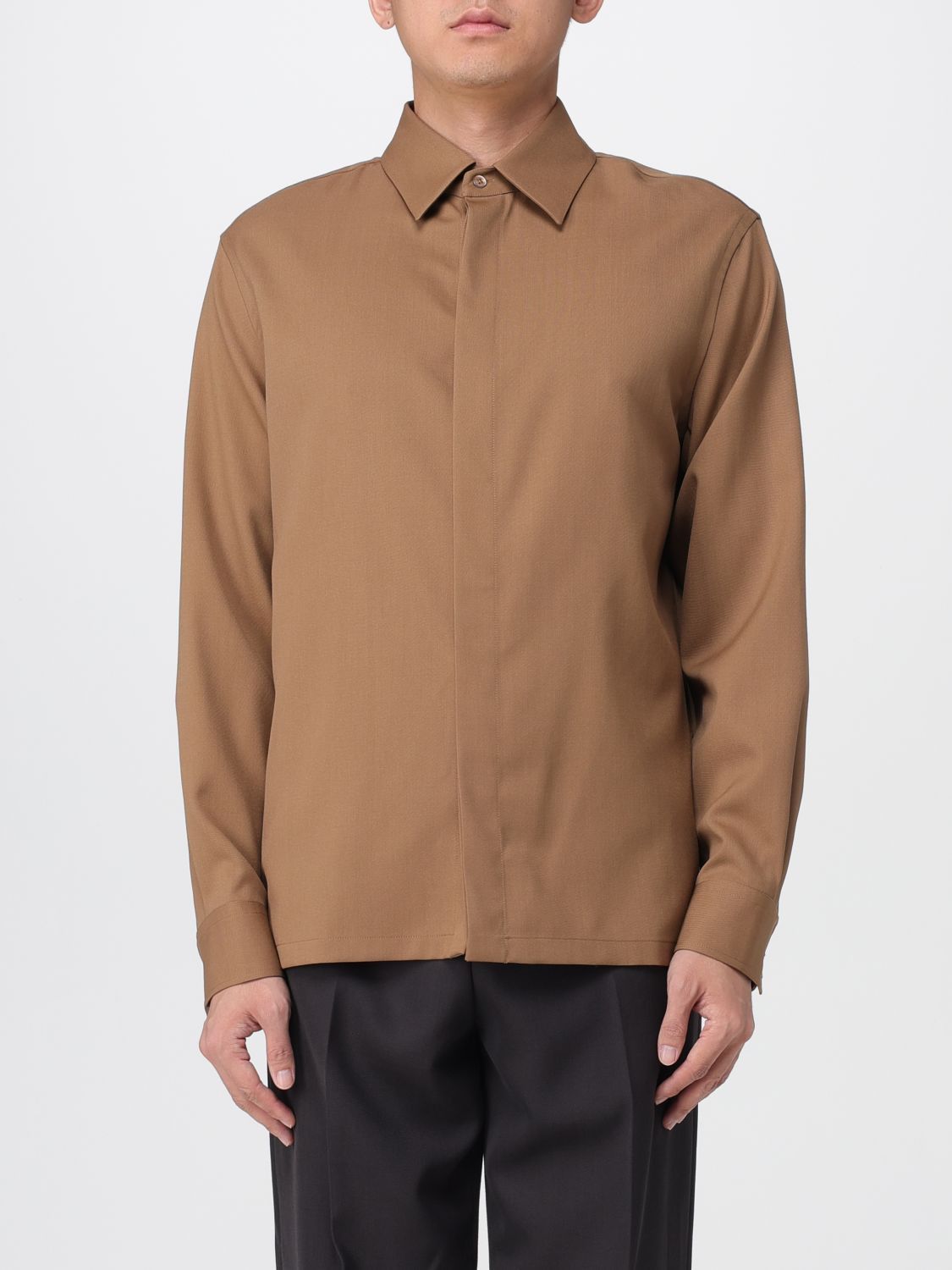 Fendi Fendi Shirt Men Brown Size US M / EU 48-50 / 2 - 1 Thumbnail