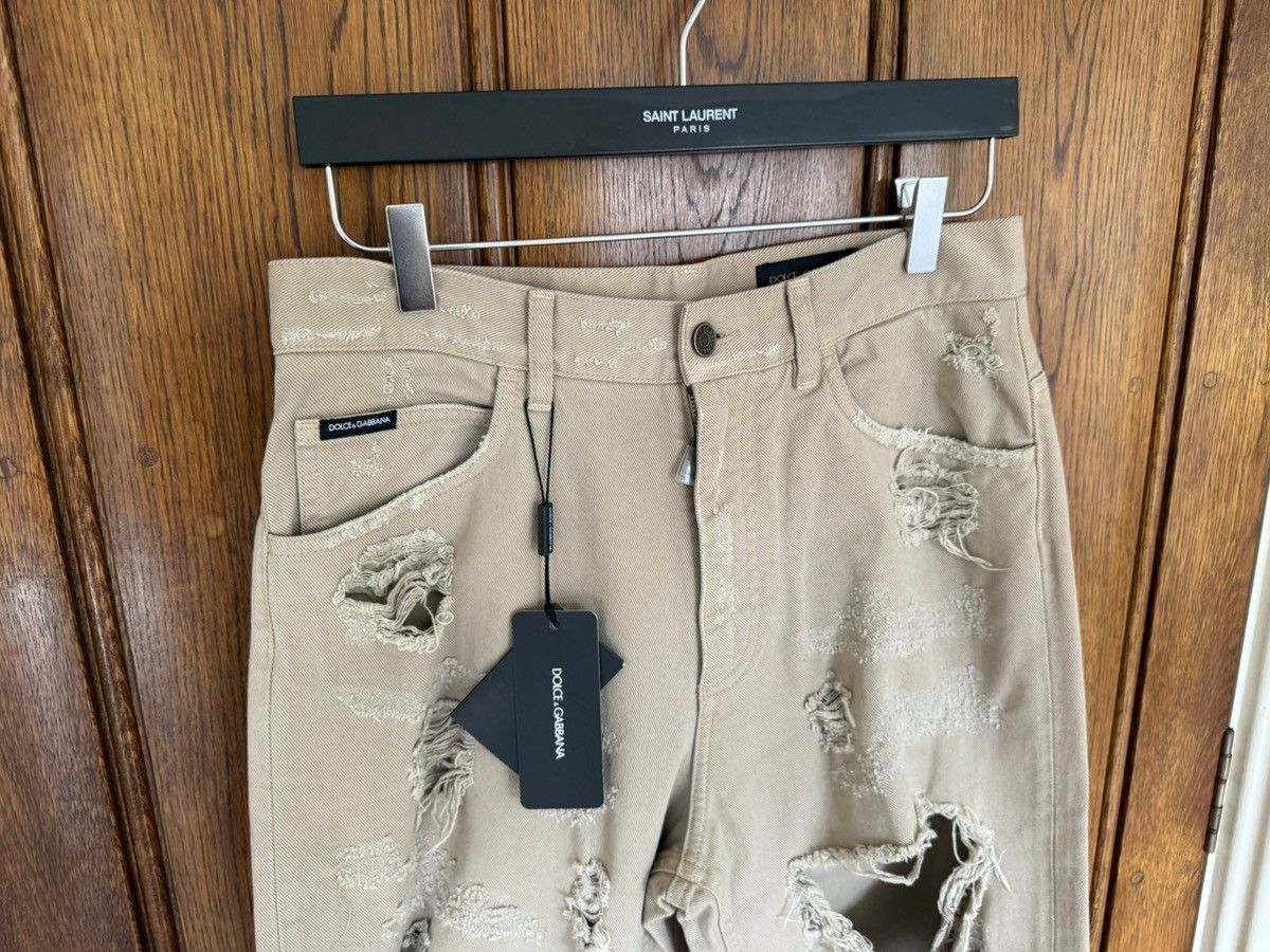 Dolce & Gabbana Dolce & Gabbana D&G destroyed ripped khaki baggy jeans pants Size US 30 / EU 46 - 2 Thumbnail