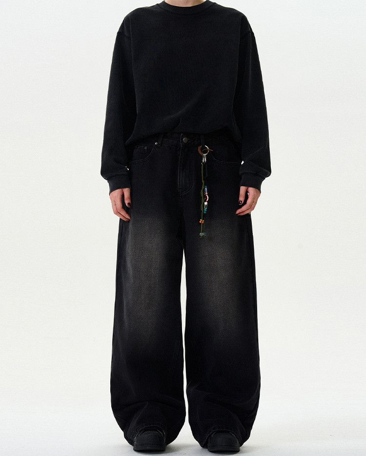 Japanese Brand × Jean Retro loose straight casual bootcut wide-leg jeans Size US 32 / EU 48 - 2 Thumbnail