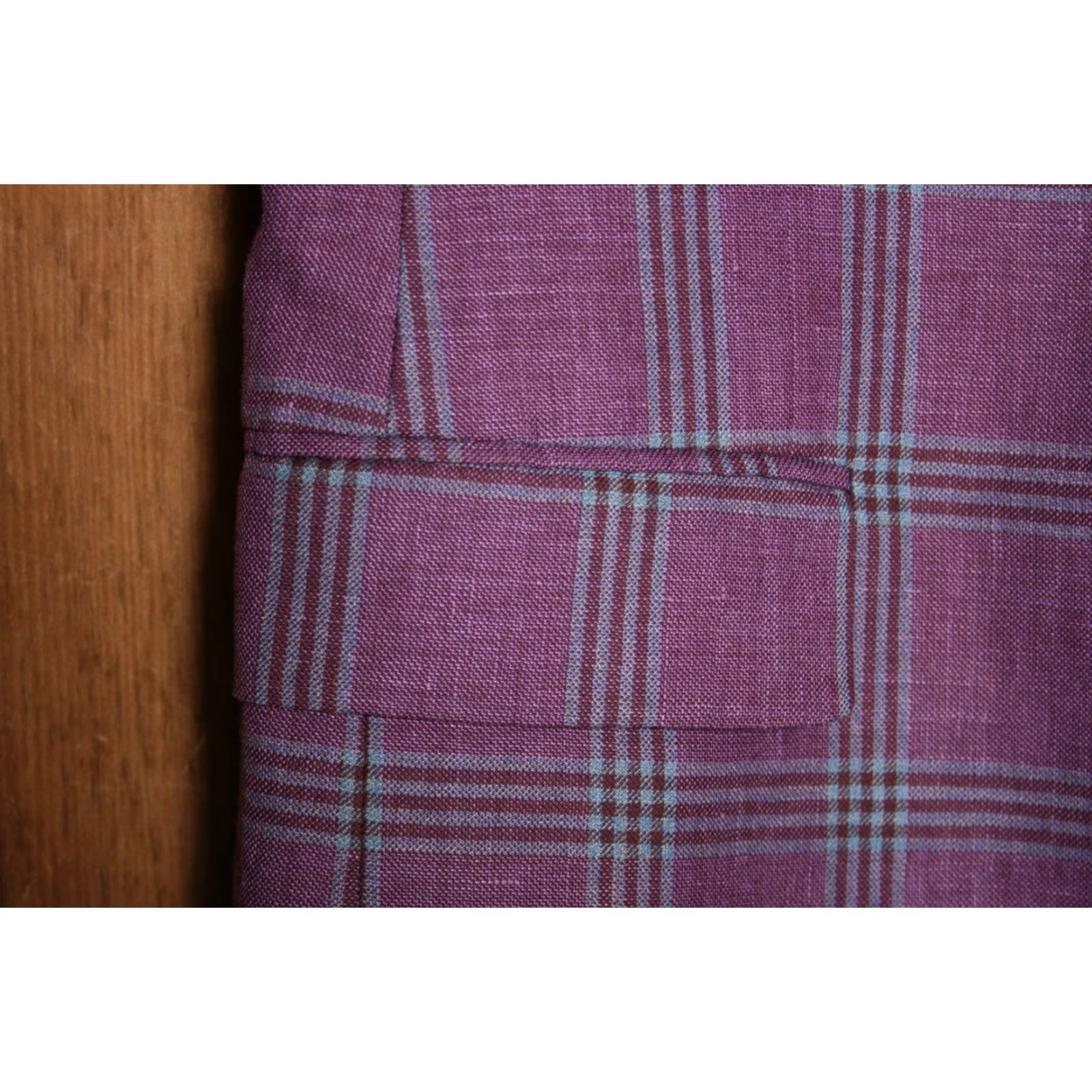 Hart Schaffner Marx Hart Schaffner Marx Sport Coat Jacket Notch Lapel Plaid Wool/Linen/Silk Blend 39R Men Multicolor 60/37/3 Double-Vented 2-Button Front XL? Size US XXS / EU 40 - 6 Thumbnail