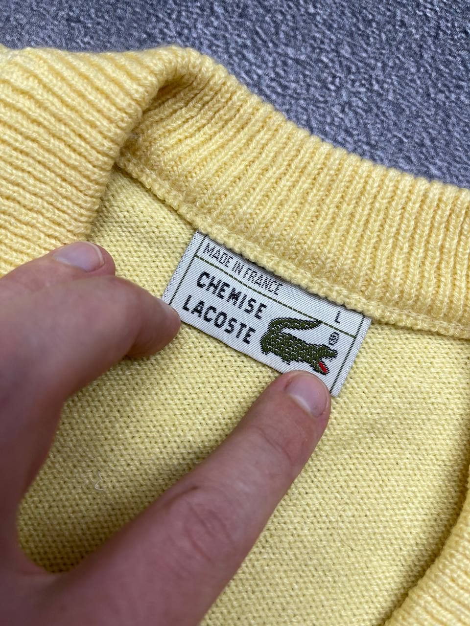 Lacoste Vintage Lacoste Sweatshirt Lacoste V neck Size US L / EU 52-54 / 3 - 4 Thumbnail