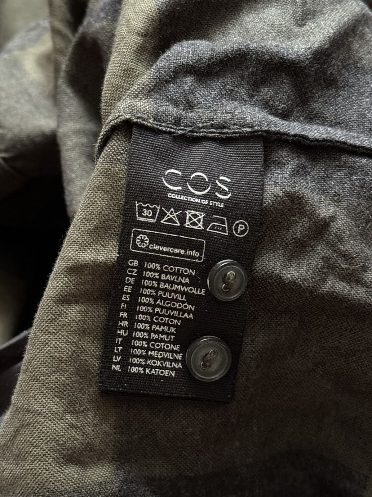 Cos × Designer COS 36 checkered dress long sleeve button up Size XS / US 0-2 / IT 36-38 - 8 Thumbnail