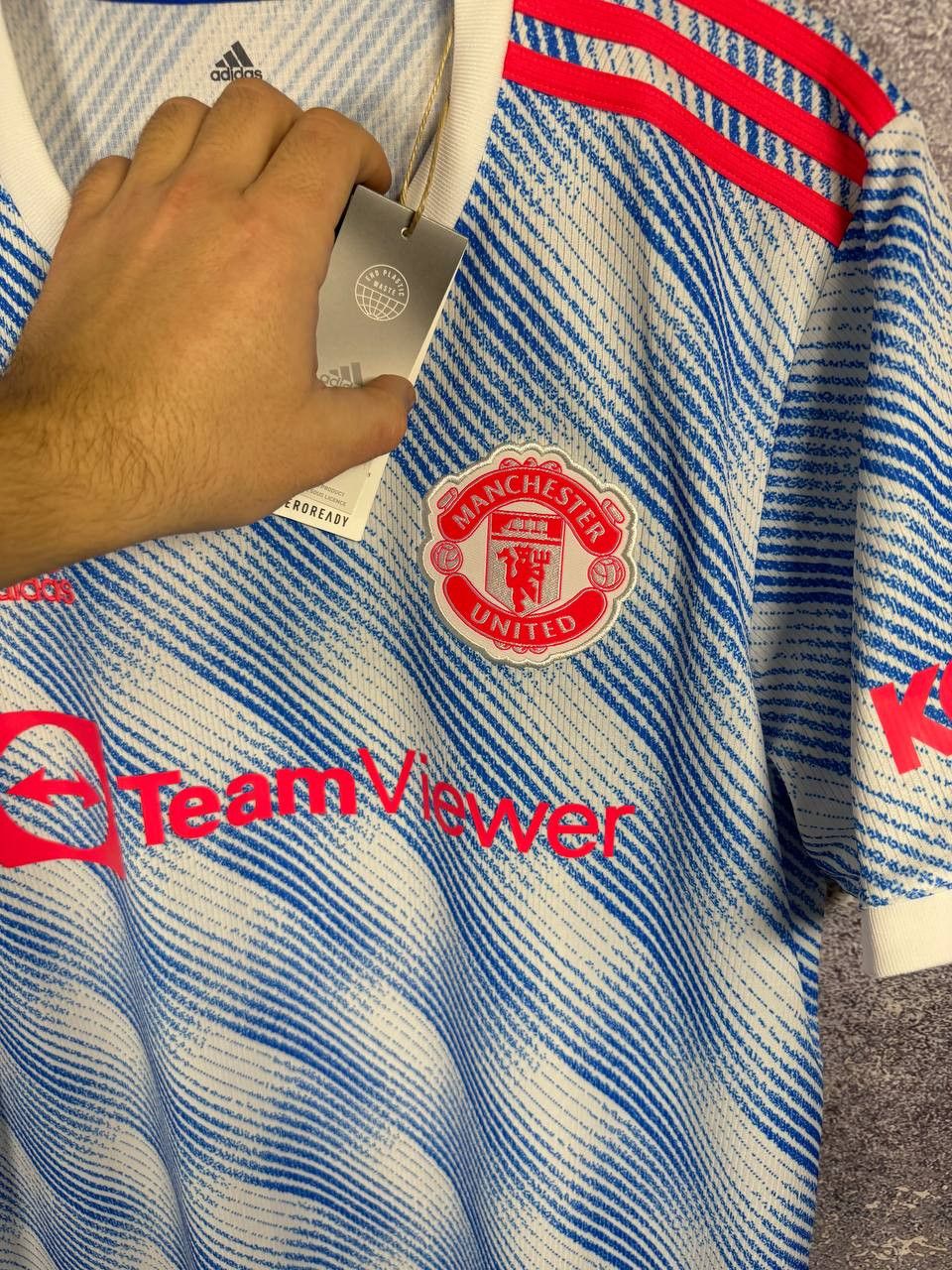 Adidas NWT CAVANI Manchester United 2020/21 Third Adidas Jersey Size US L / EU 52-54 / 3 - 8 Thumbnail