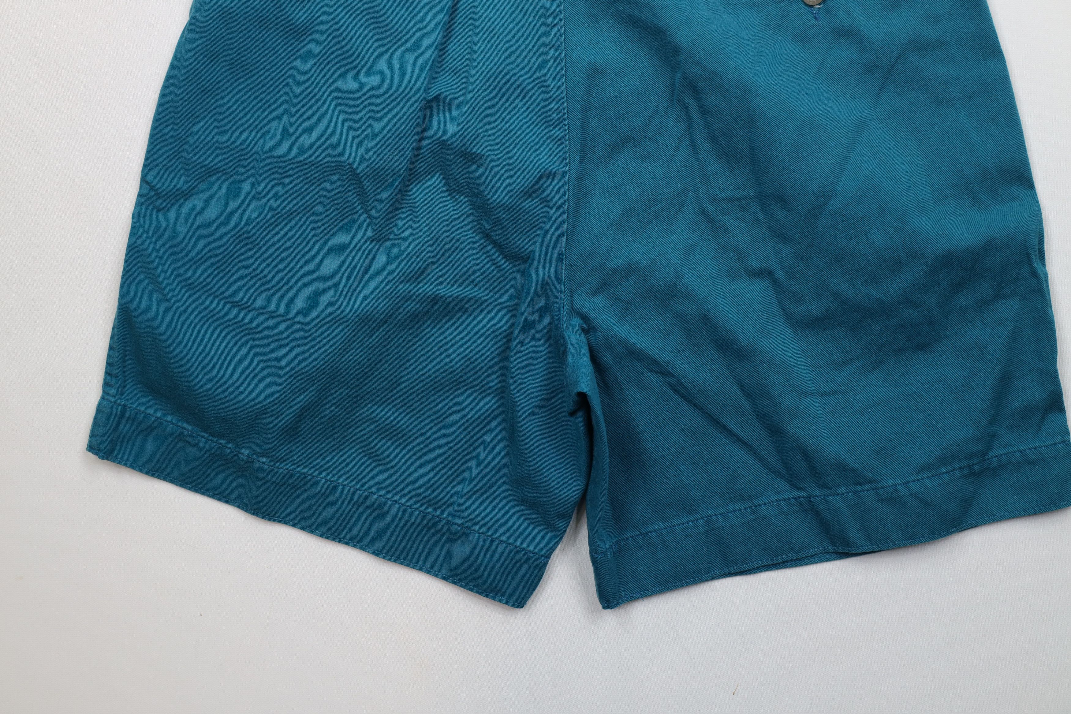 Vintage Vintage 90s Streetwear Above Knee Cotton Chino Shorts Teal Size US 34 / EU 50 - 11 Thumbnail