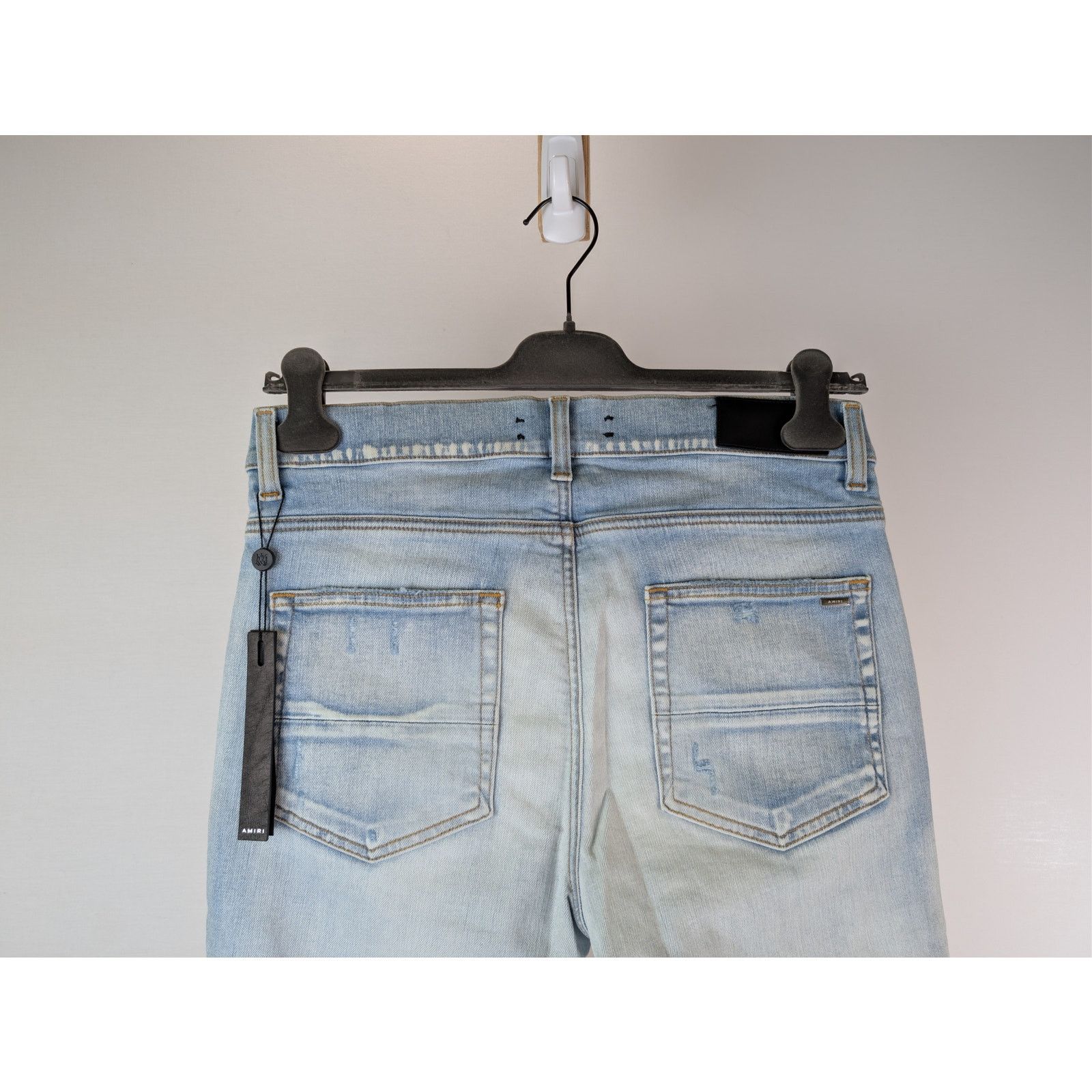Amiri o1rshd1 Bandana Star Jean Denim Pants Jeans in Light Indigo Size US 30 / EU 46 - 14 Thumbnail