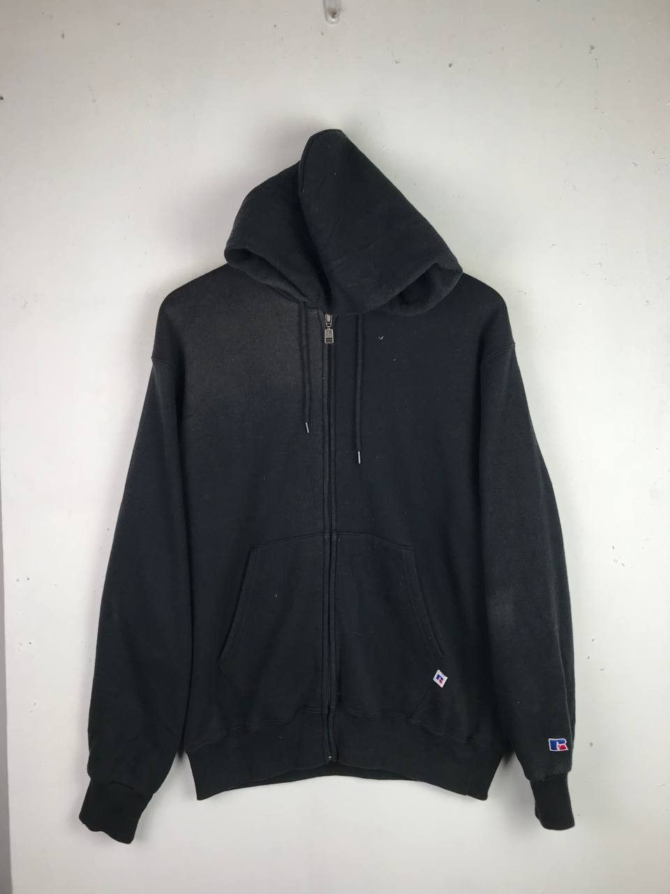 Russell Athletic × Vintage Vintage All Black Russell Athletic Pullover Hoodie Size US L / EU 52-54 / 3 - 1 Thumbnail
