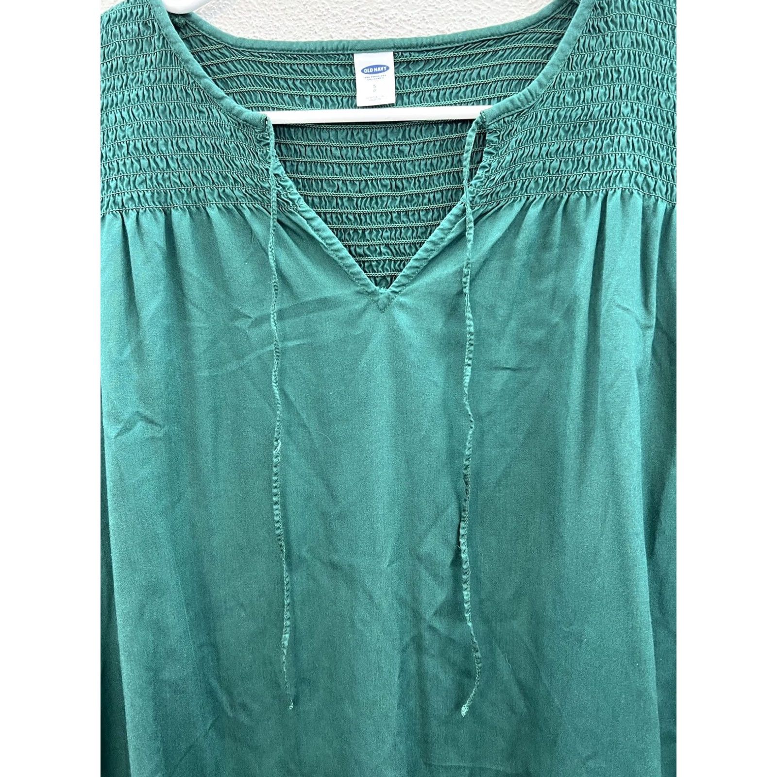 Old Navy Womens Old Navy Dress Long Sleeve V-Neck Green Small Shirt/Midi? Size S / US 4 / IT 40 - 3 Thumbnail