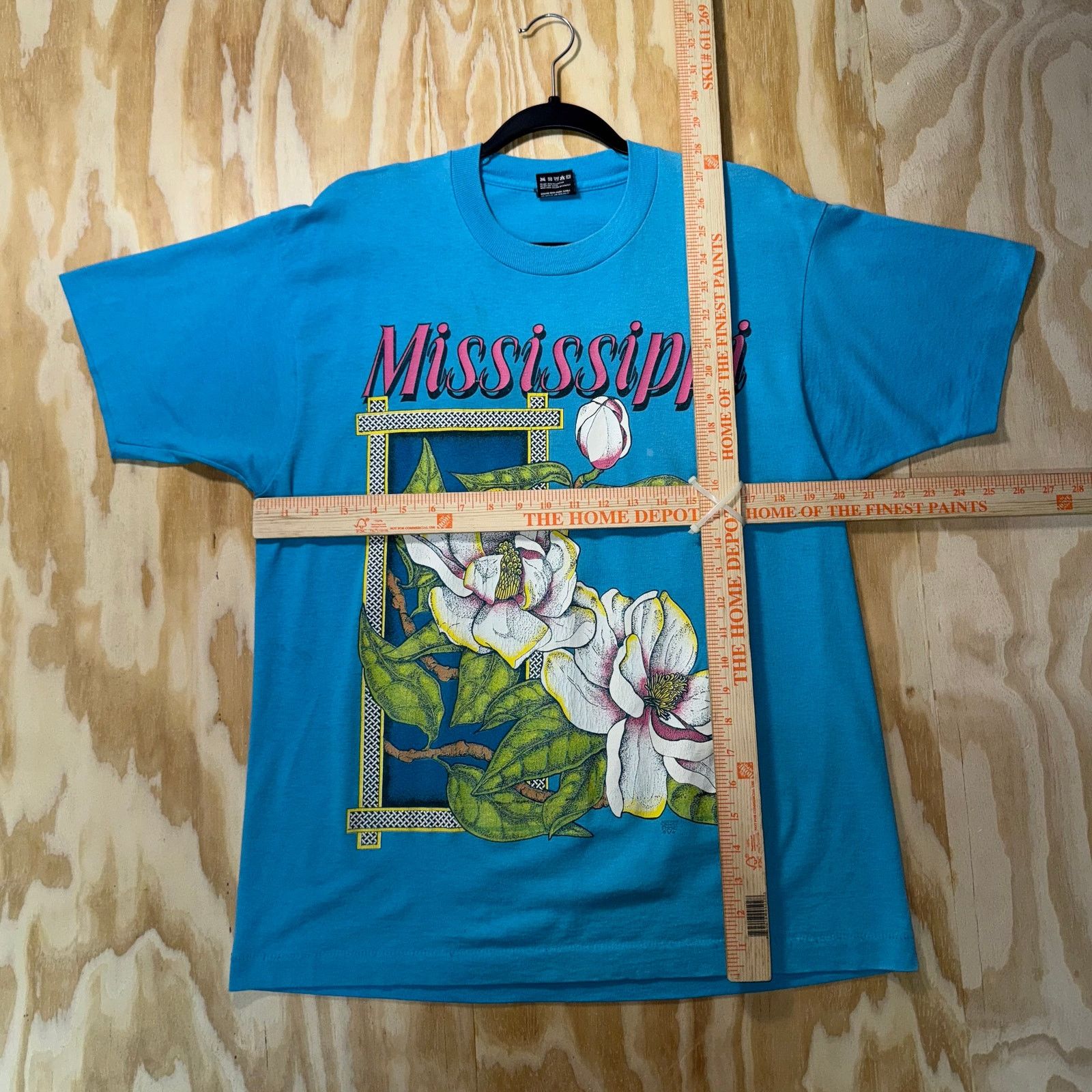 Fruit Of The Loom Vintage Y2K Mississippi 1990s single stitch tourist t-shirt Size US L / EU 52-54 / 3 - 4 Thumbnail