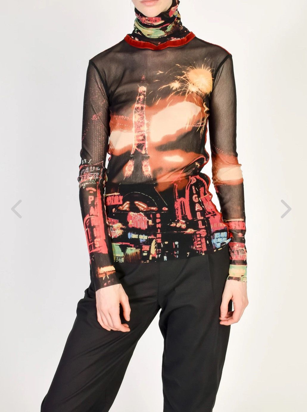 Jean Paul Gaultier Mesh Eiffel Tower top. Small Size S / US 4 / IT 40 - 5 Thumbnail