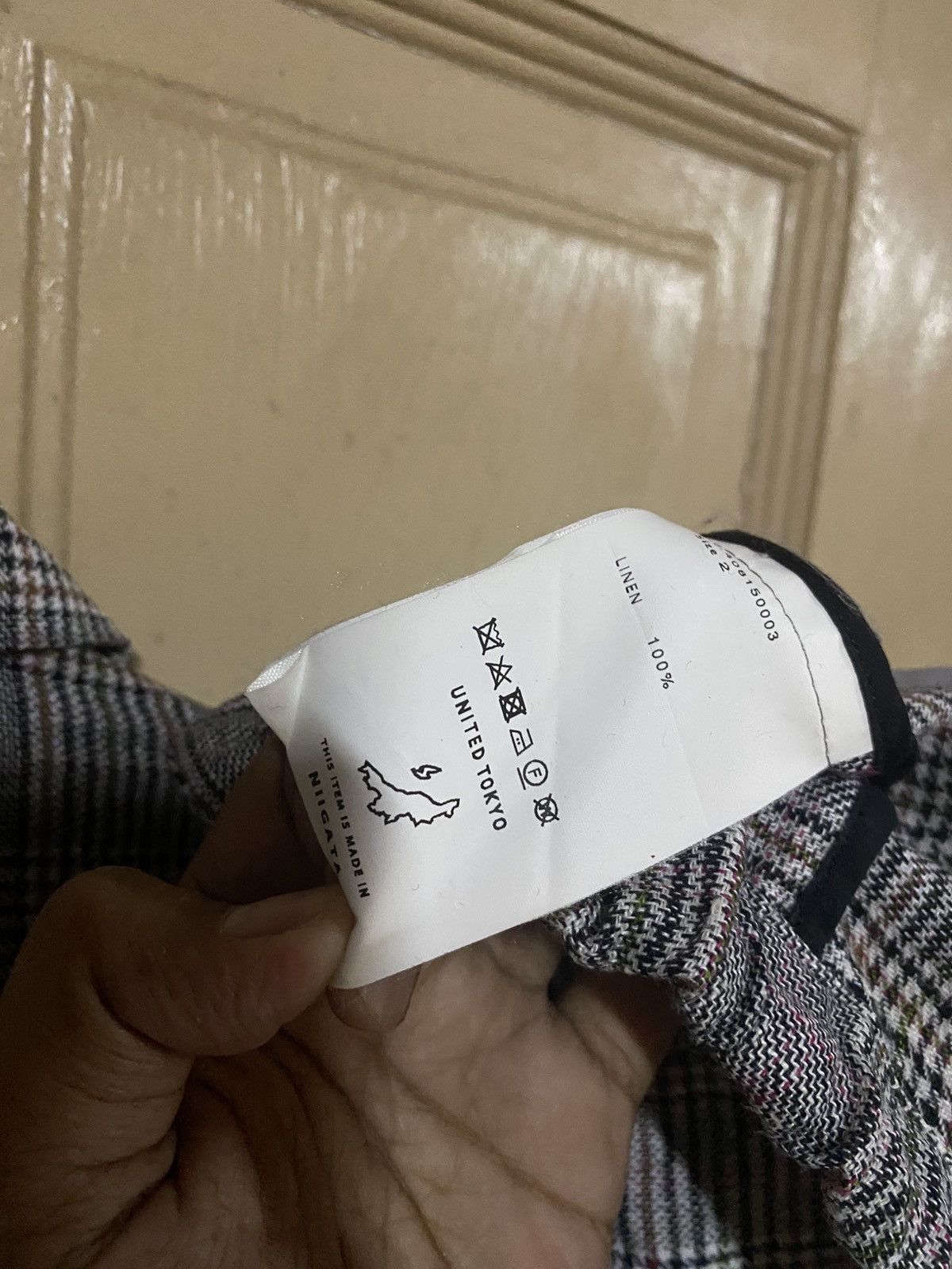 Japanese Brand United Tokyo Plaid Linen Jacket Contemporary Minimalist Size US M / EU 48-50 / 2 - 6 Thumbnail