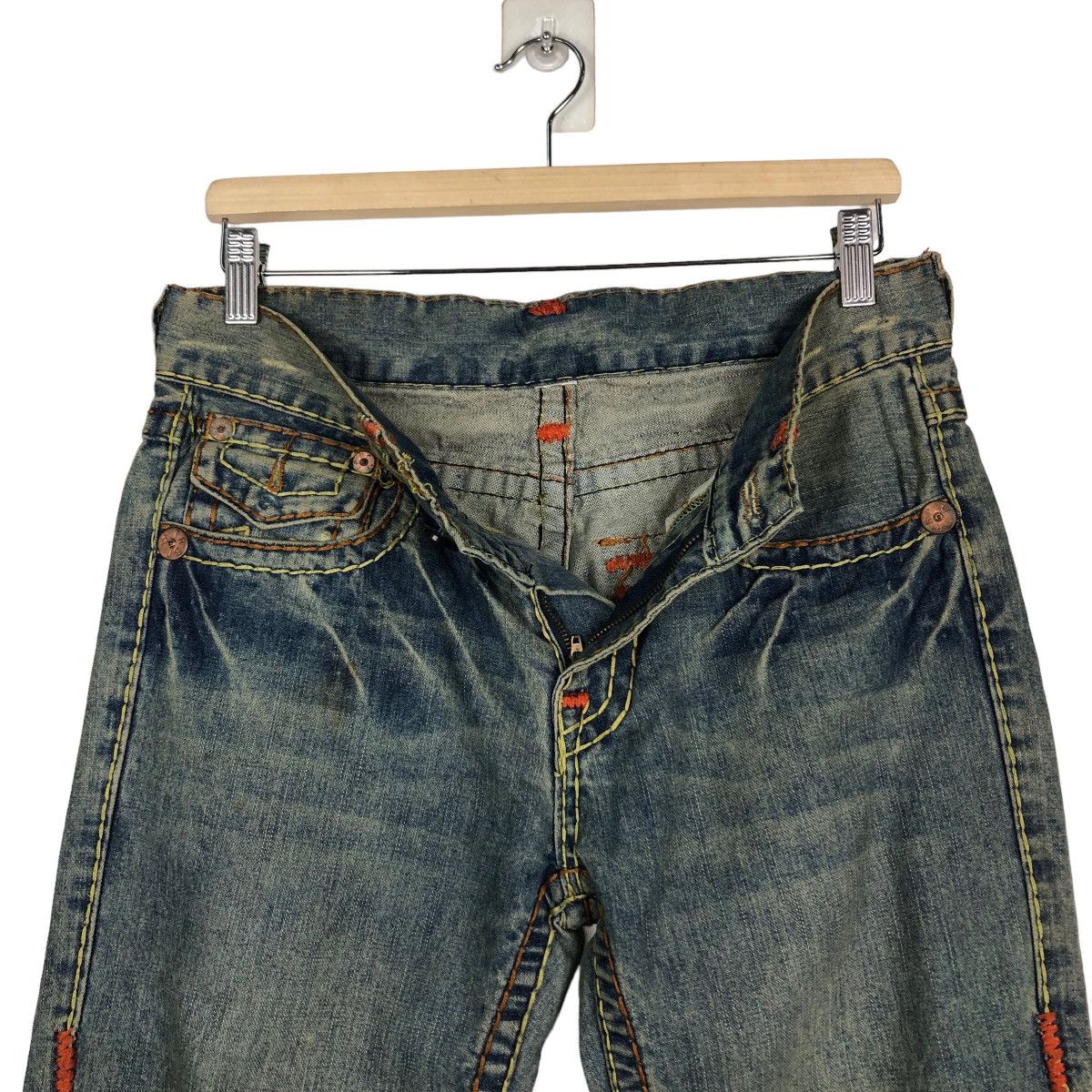 Japanese Brand 🔥VINTAGE DENIM JEANS TRUE RELIGION DESIGN BIG POCKET Size US 32 / EU 48 - 14 Thumbnail