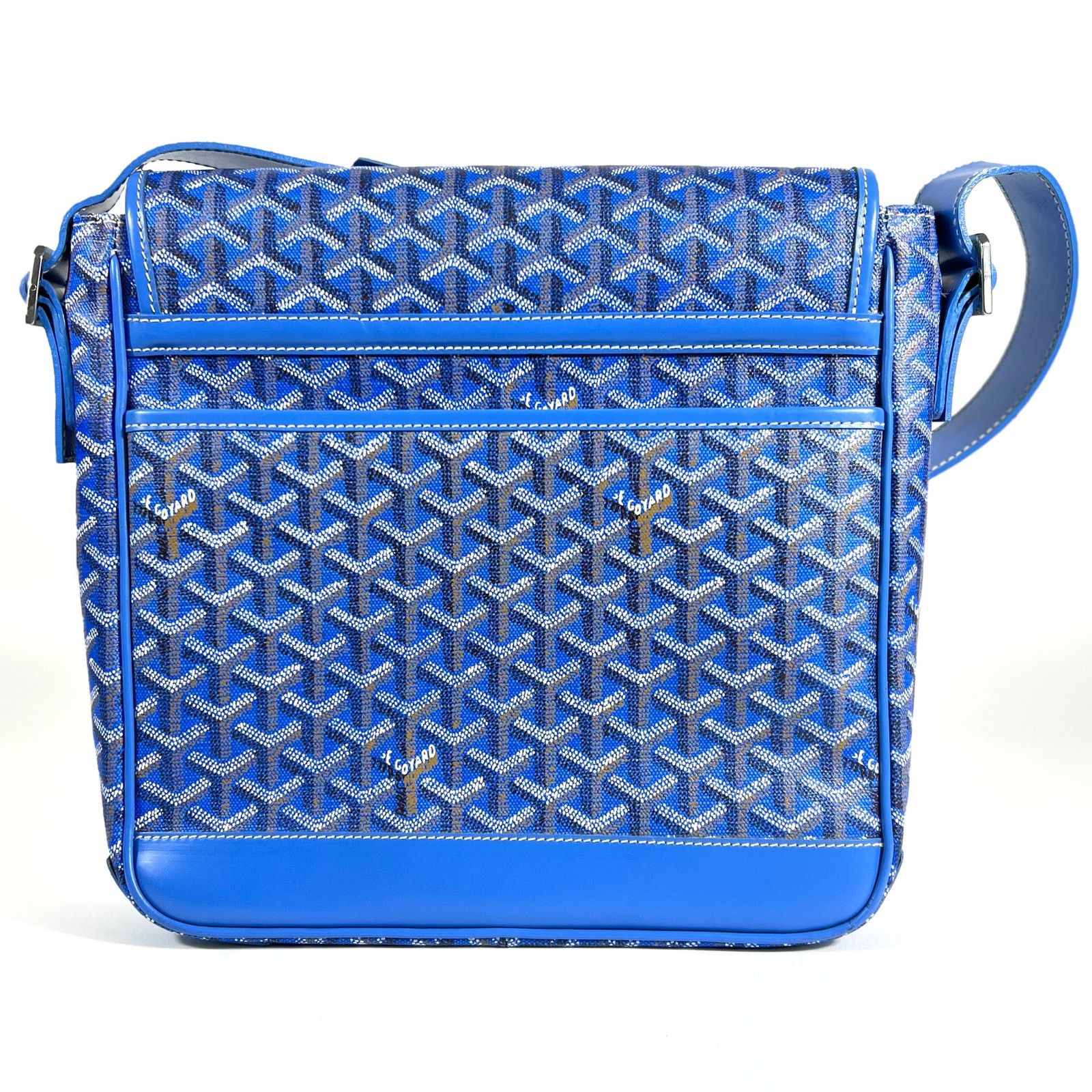 Goyard Goyard Grand Bleu MM Sky Blue Vintage Hand Painted Canvas Size ONE SIZE - 5 Thumbnail