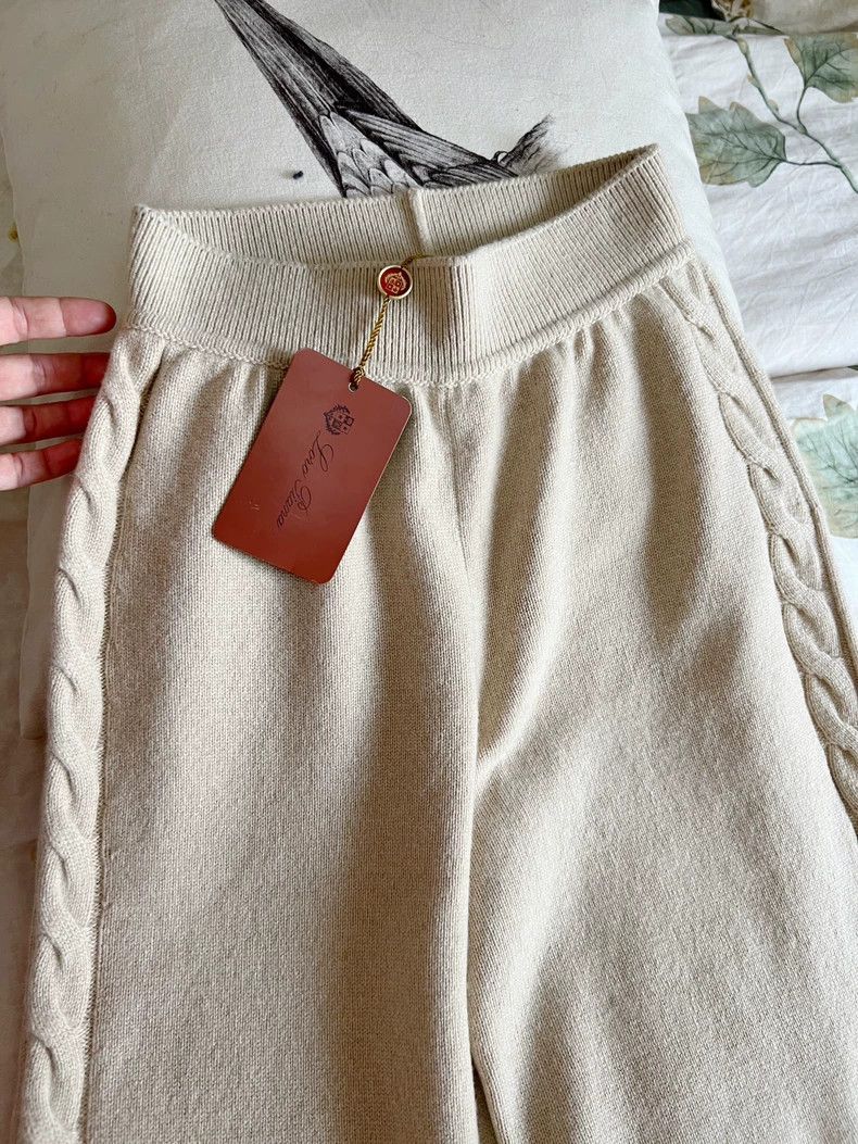 Loro Piana LORO PIANA Autumn and winter new color cashmere wide leg p Size 25" / US 0 / IT 36 - 7 Thumbnail
