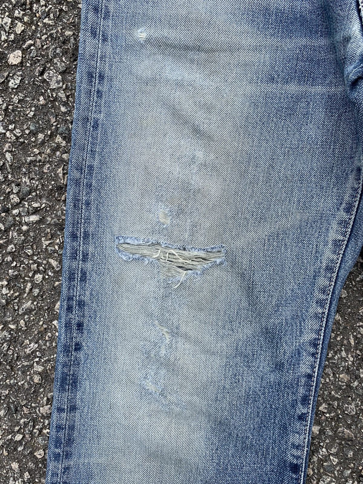 Jean × OMNIGOD × Vintage OMNIGOD JAPANESE BUTTON FLY SELVEDGE DISTRESSED DENIM🎌 Size US 28 / EU 44 - 19 Thumbnail