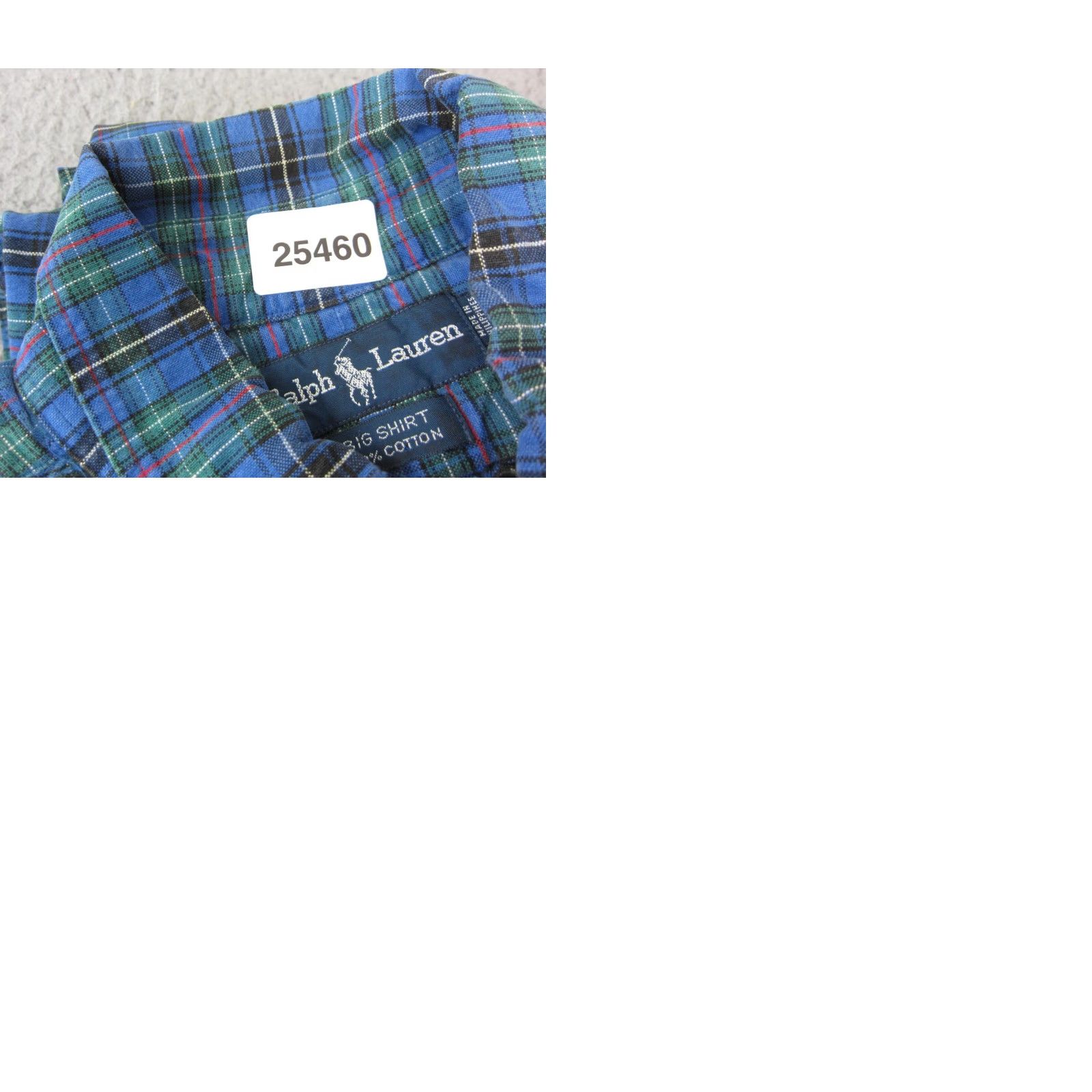 Ralph Lauren VINTAGE Ralph Lauren Shirt Mens Large Blue Pony Oxford Plaid Big Twill Pocket Size US L / EU 52-54 / 3 - 9 Thumbnail