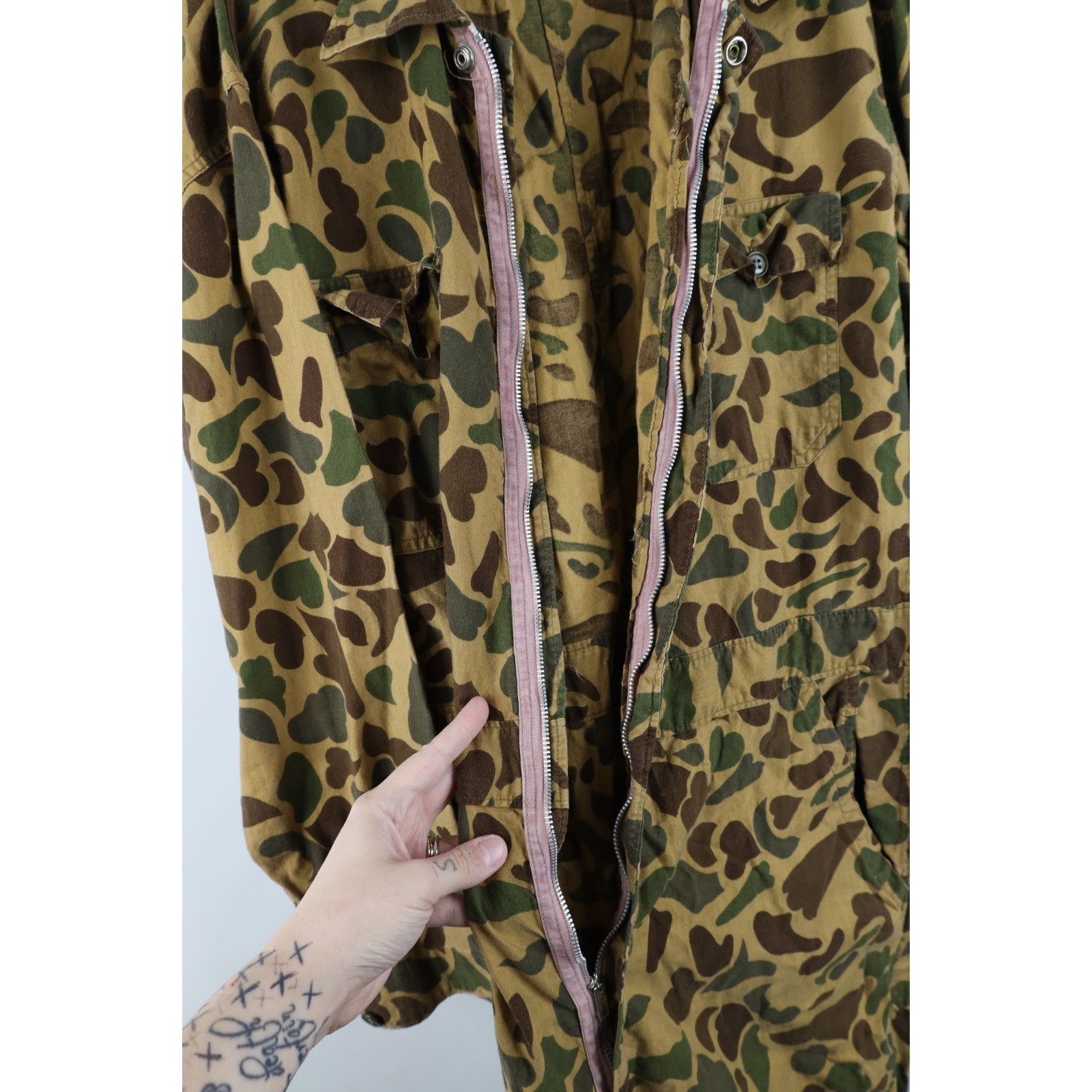 Vintage Vintage 70s Streetwear Frogskin Camouflage Coveralls Size US S / EU 44-46 / 1 - 10 Thumbnail