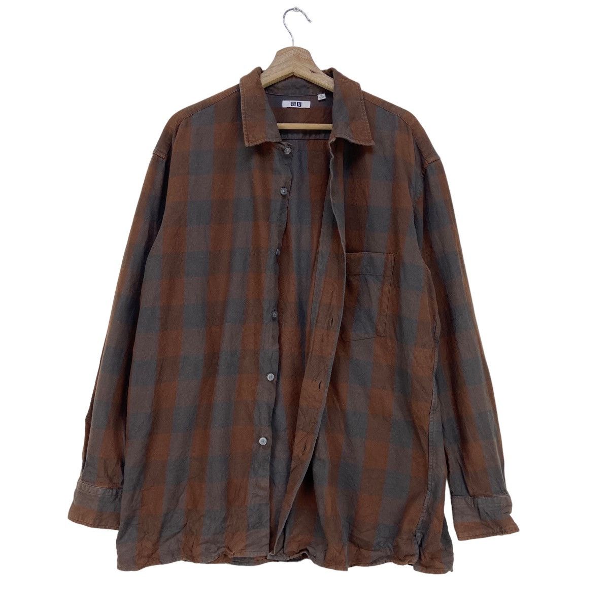 Lemaire × Uniqlo Lemaire X Uniqlo Classic Old School Brown Check Button Down Size US L / EU 52-54 / 3 - 1 Thumbnail