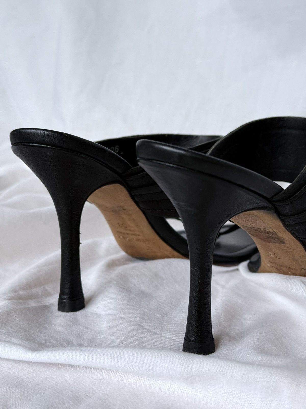 Dior Dior Black Leather Logo CD Sandals Size US 7 / IT 37 - 9 Thumbnail