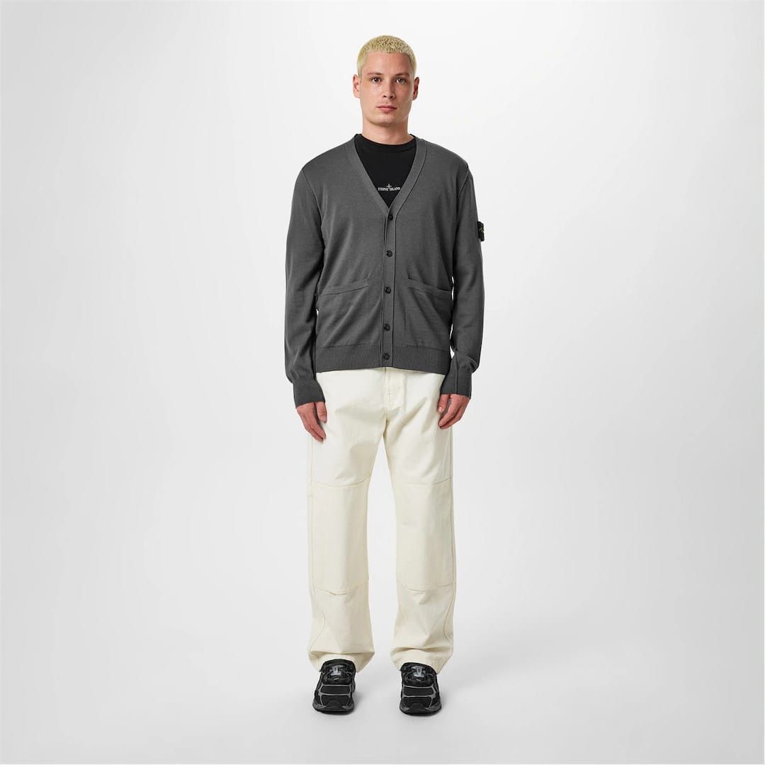 Stone Island o1g2r1mq0526 Patch Wool Cardigan in Grey Size US S / EU 44-46 / 1 - 3 Thumbnail