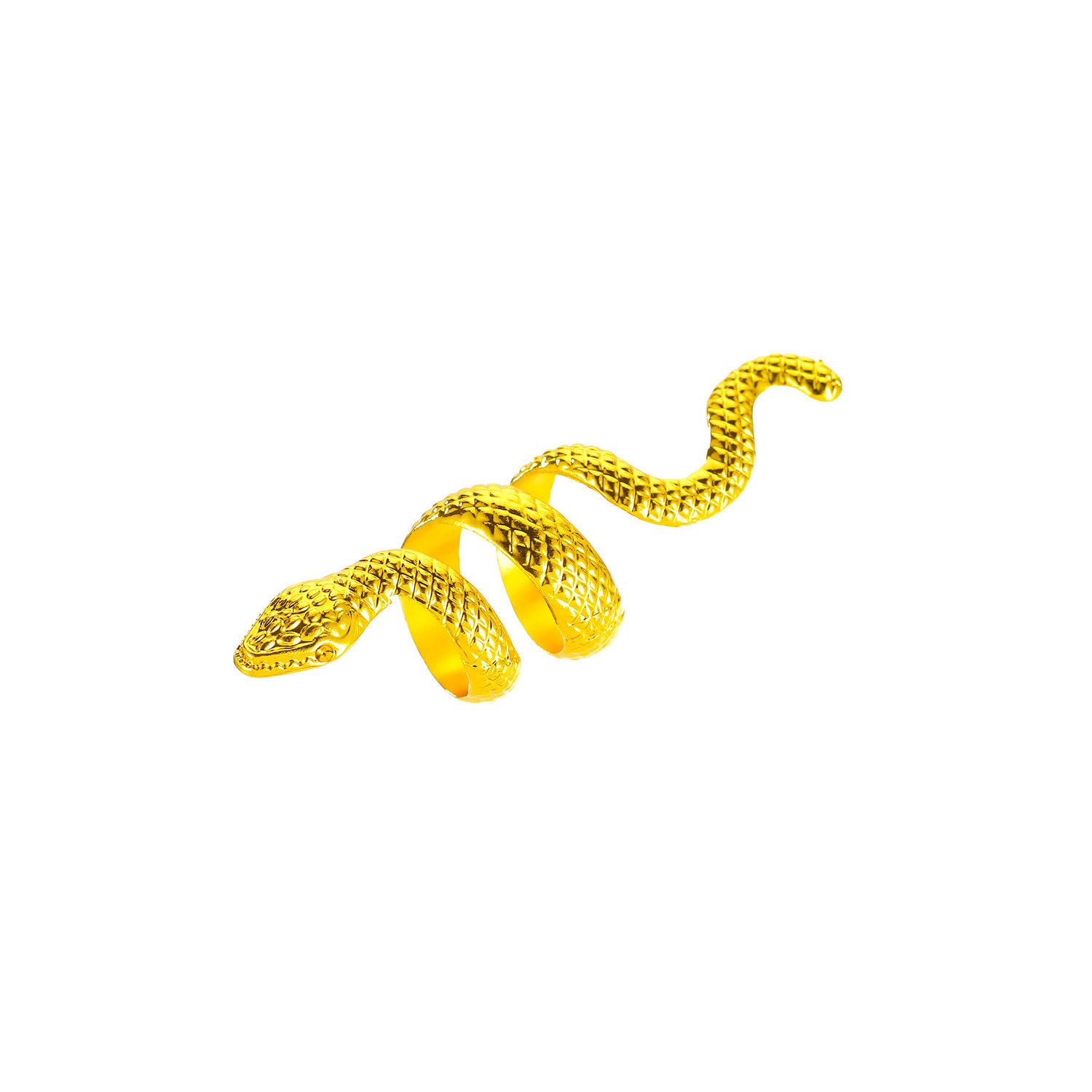 Jewelry Snake Punk Jewelry Rings Open Size Chrome Ring (Size 7-13) Size ONE SIZE - 6 Thumbnail