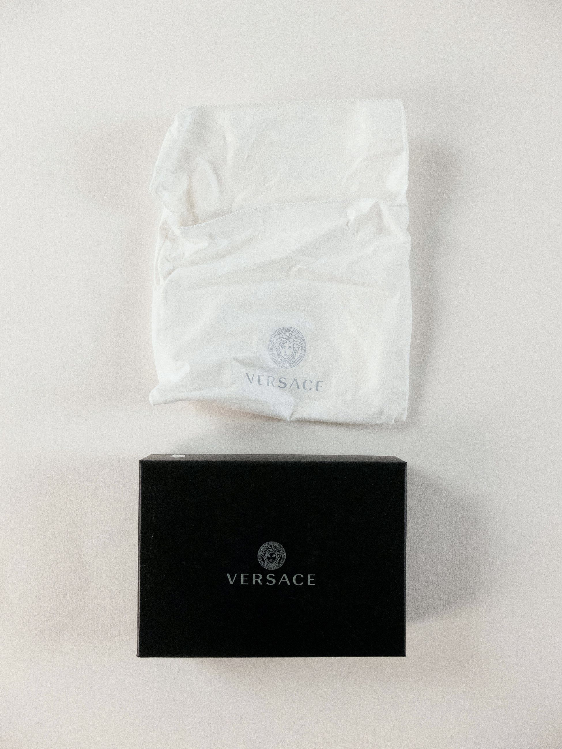 Versace VERSACE Medusa blue leather card holder with neck strap Size ONE SIZE - 7 Thumbnail