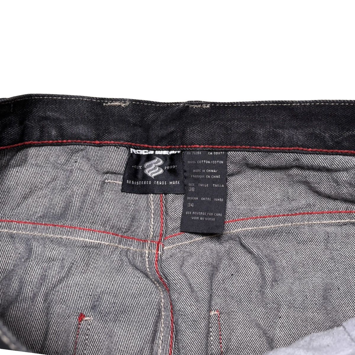Rocawear Vintage Y2K Rocawear Two Tone Faded Black Baggy Jeans 38X34 Size US 38 / EU 54 - 3 Thumbnail