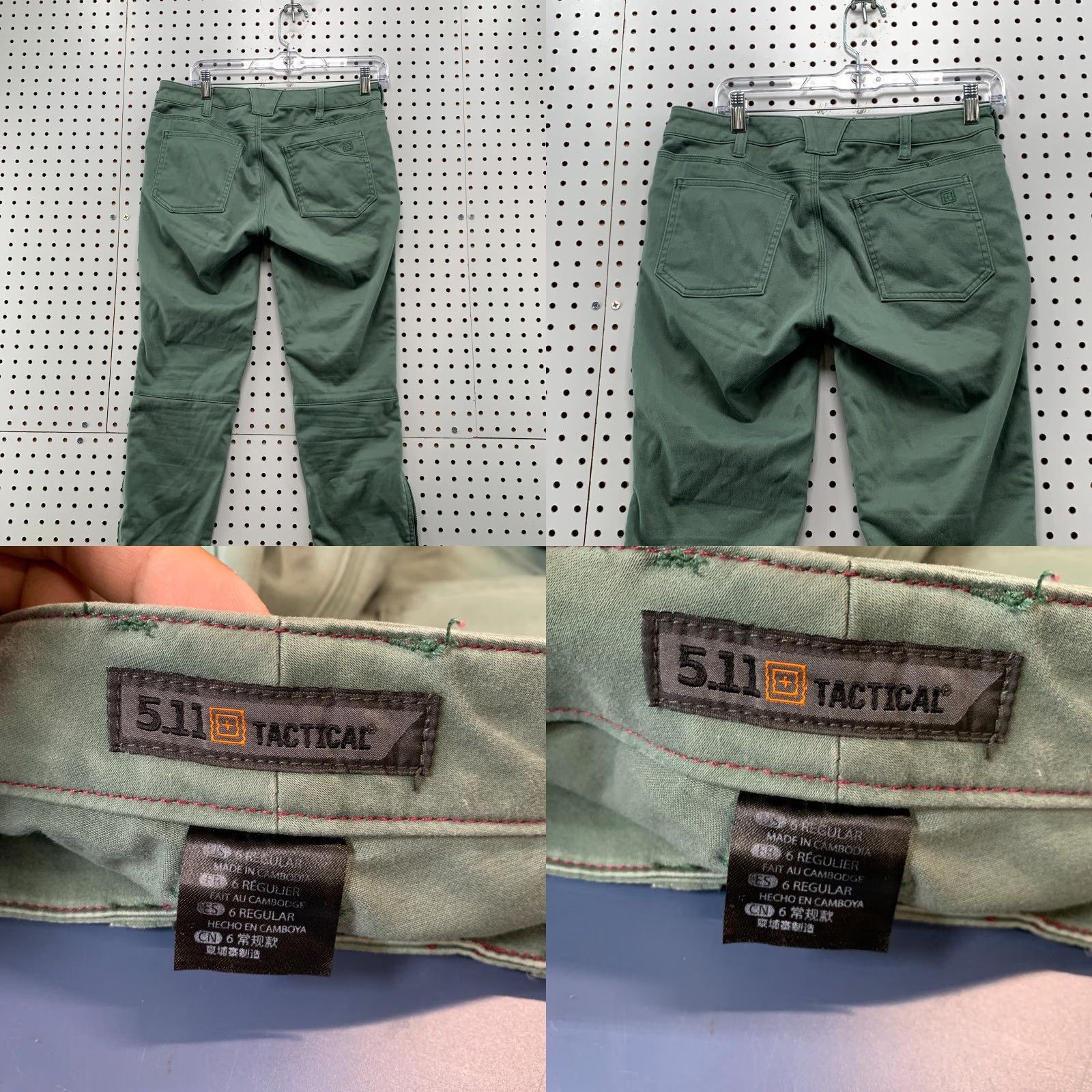 Vintage 5.11 Tactical Pants Womens Size 6 Green 30x28 Zip Ankle Slim Regular Inseam 28 in Size 28" / US 6 / IT 42 - 8 Thumbnail