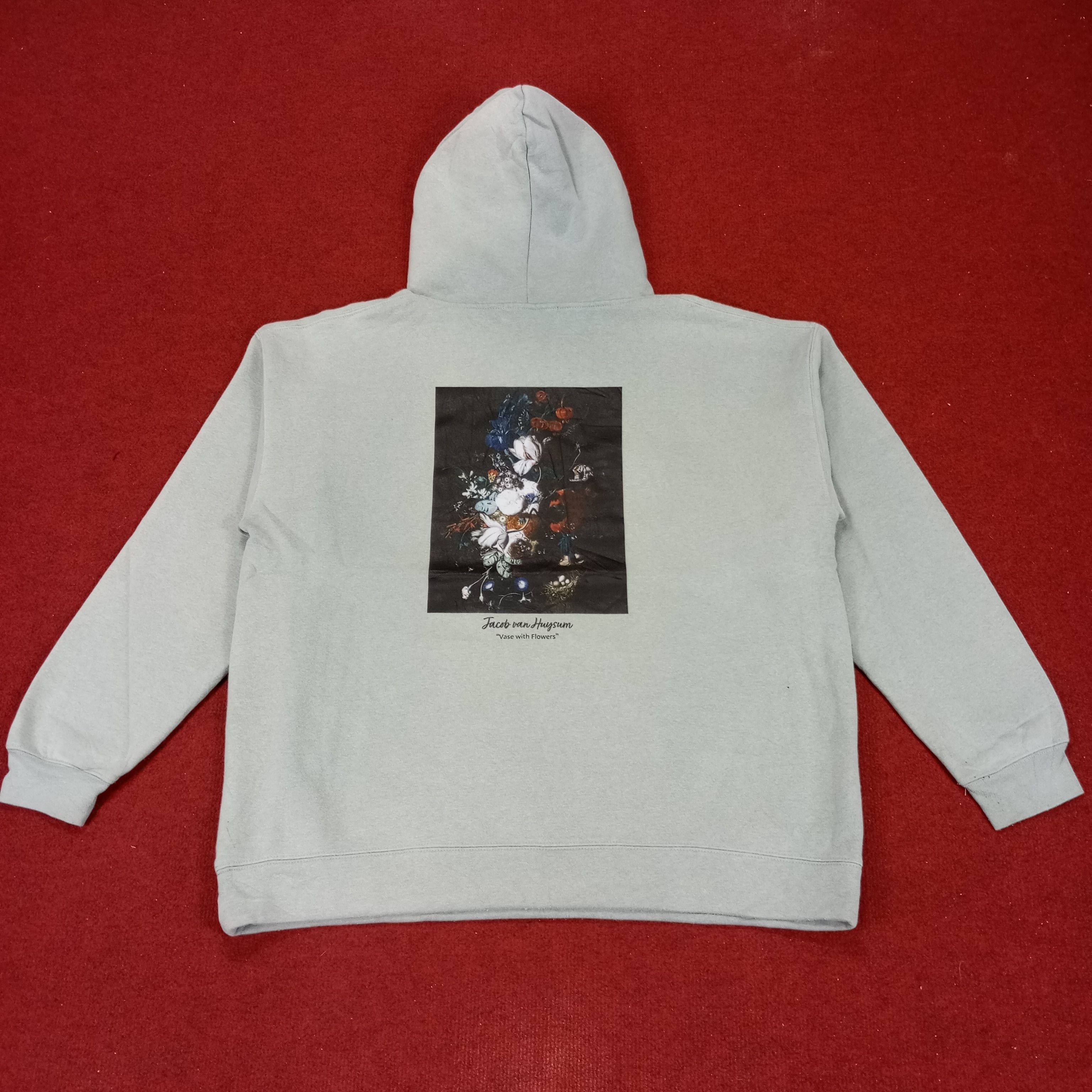 Vintage Jacob Van Huysum Flower Art Design Style Hoodies Size US L / EU 52-54 / 3 - 1 Thumbnail
