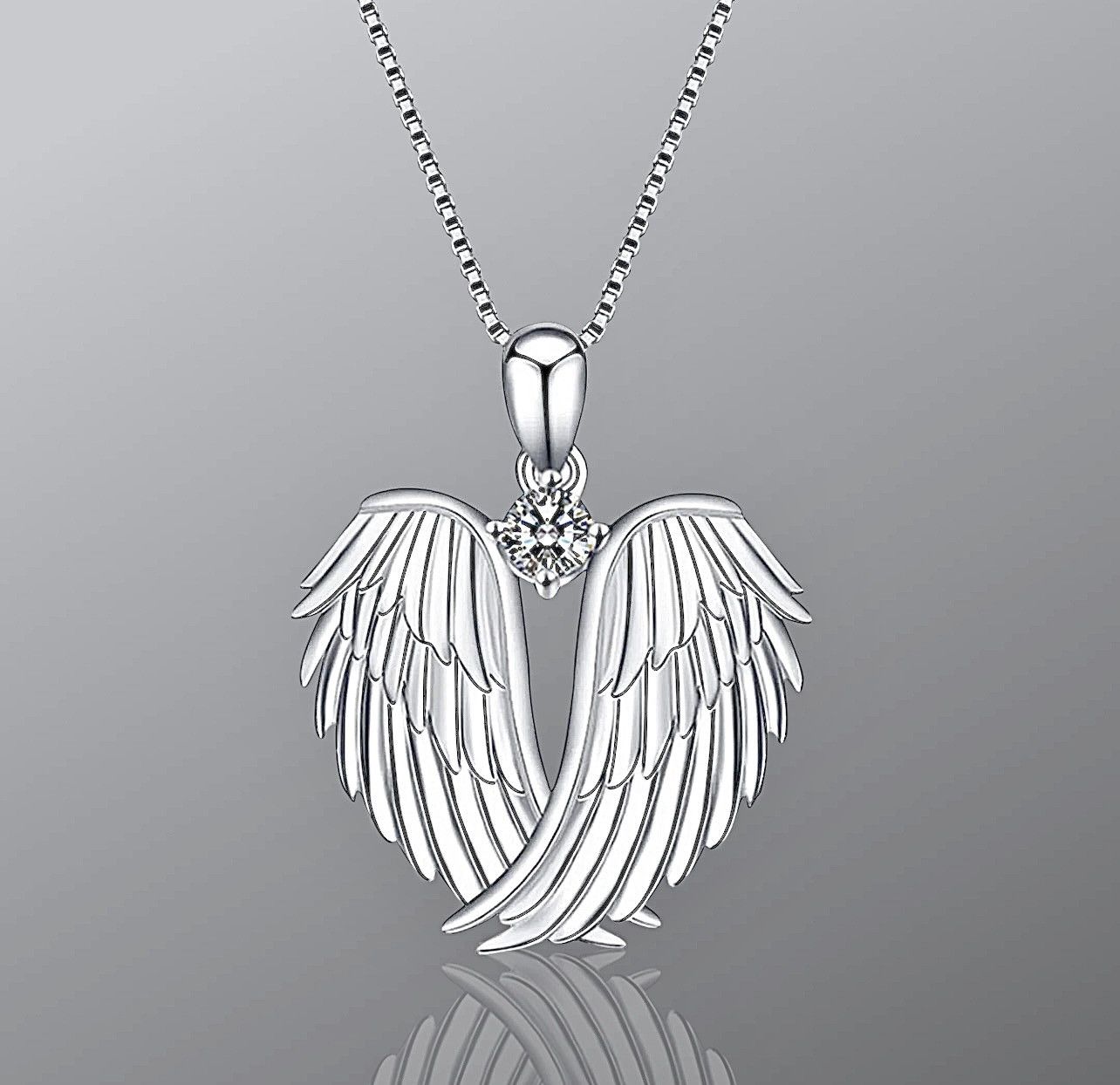 Other 925 Sterling Silver Angel Cubic Zirconia 18” Necklace Size ONE SIZE - 11 Thumbnail