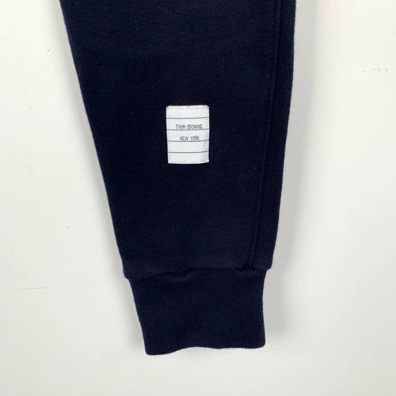 Thom Browne thom browneClassic four-bar dark blue cotton casual pants s Size US 38 / EU 54 - 5 Thumbnail