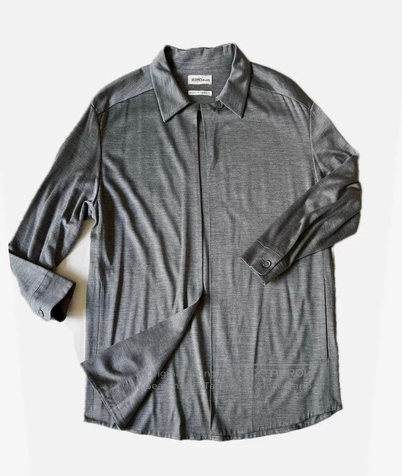 Hermes Hermes Plain Double Layer Knit Silk Top Size XS / US 0-2 / IT 36-38 - 3 Thumbnail