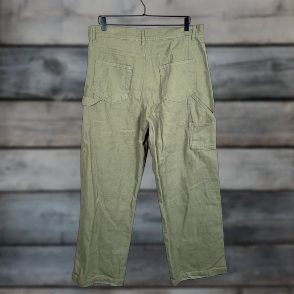 VINTAGE No Boundaries Men's Canvas Carpenter Pants Baggy Wide Leg