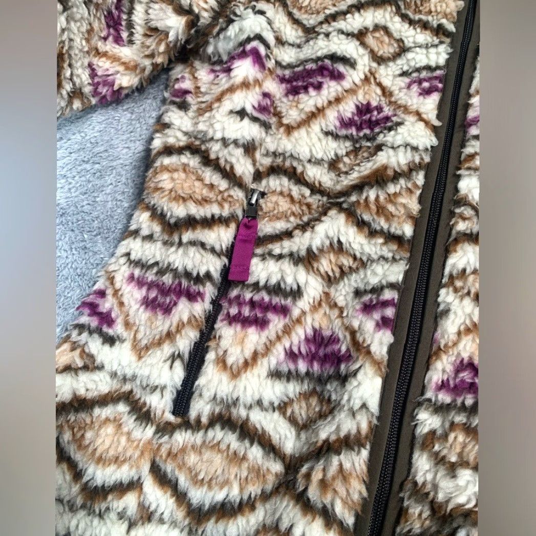 Patagonia PATAGONIA Fleece Jacket Deep Pile Aztec Brown Polyester Women S Small Size S / US 4 / IT 40 - 5 Thumbnail