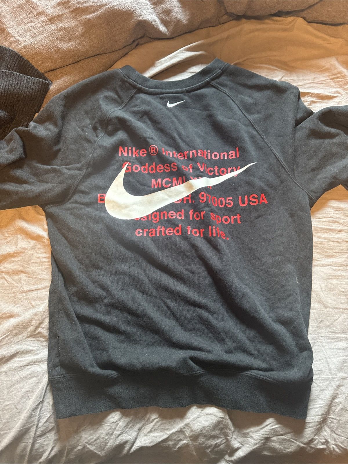 Nike Nike Double Swoosh Black Sweatshirt Great Condition Size US M / EU 48-50 / 2 - 2 Thumbnail