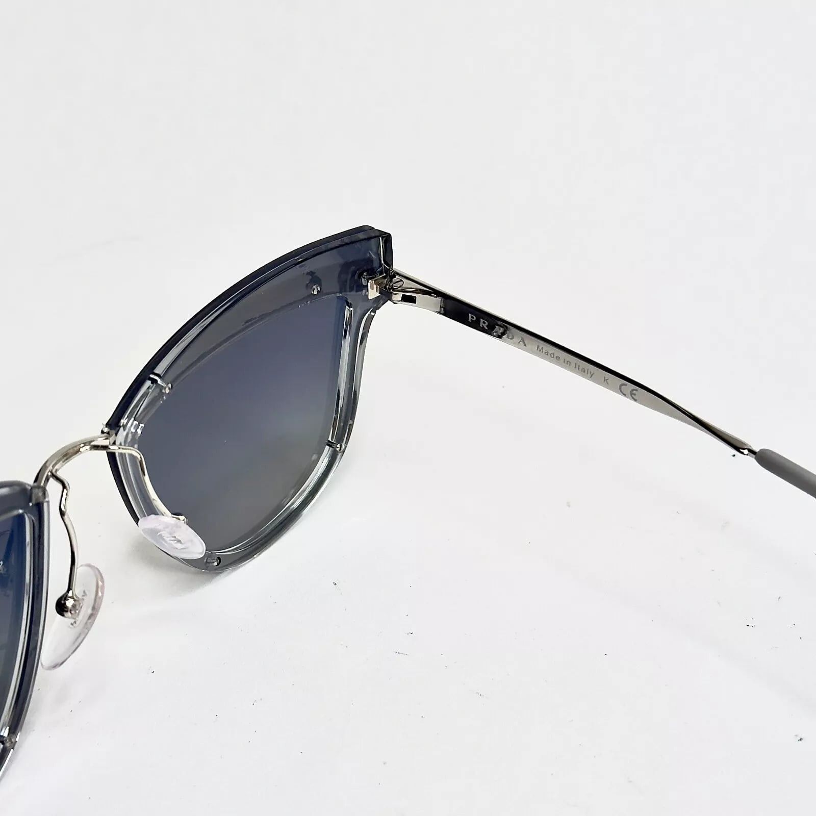 Prada PRADA 12U CINEMA Metal Sunglasses Silver Blue PR12US 12US Size ONE SIZE - 3 Thumbnail