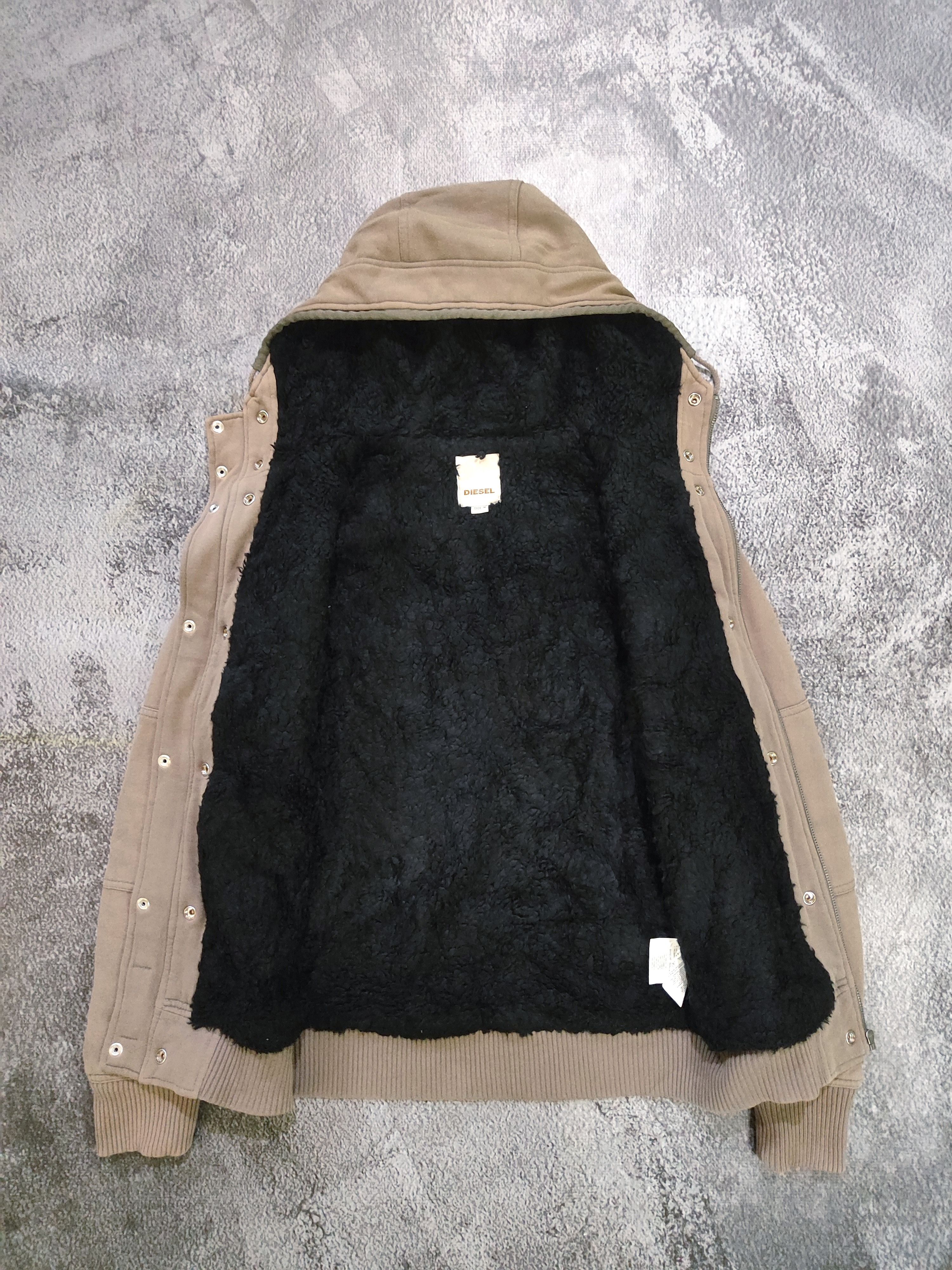 Diesel Vintage Diesel inner sheep leather sherpa hoodie Size US M / EU 48-50 / 2 - 3 Thumbnail