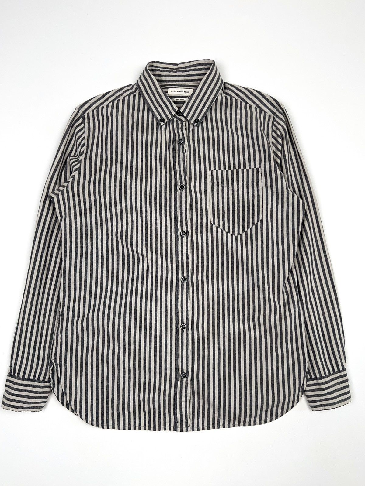 Isabel Marant Isabel Marant Etoile Stripped Gray Black Shirt Size XS / US 0-2 / IT 36-38 - 2 Thumbnail