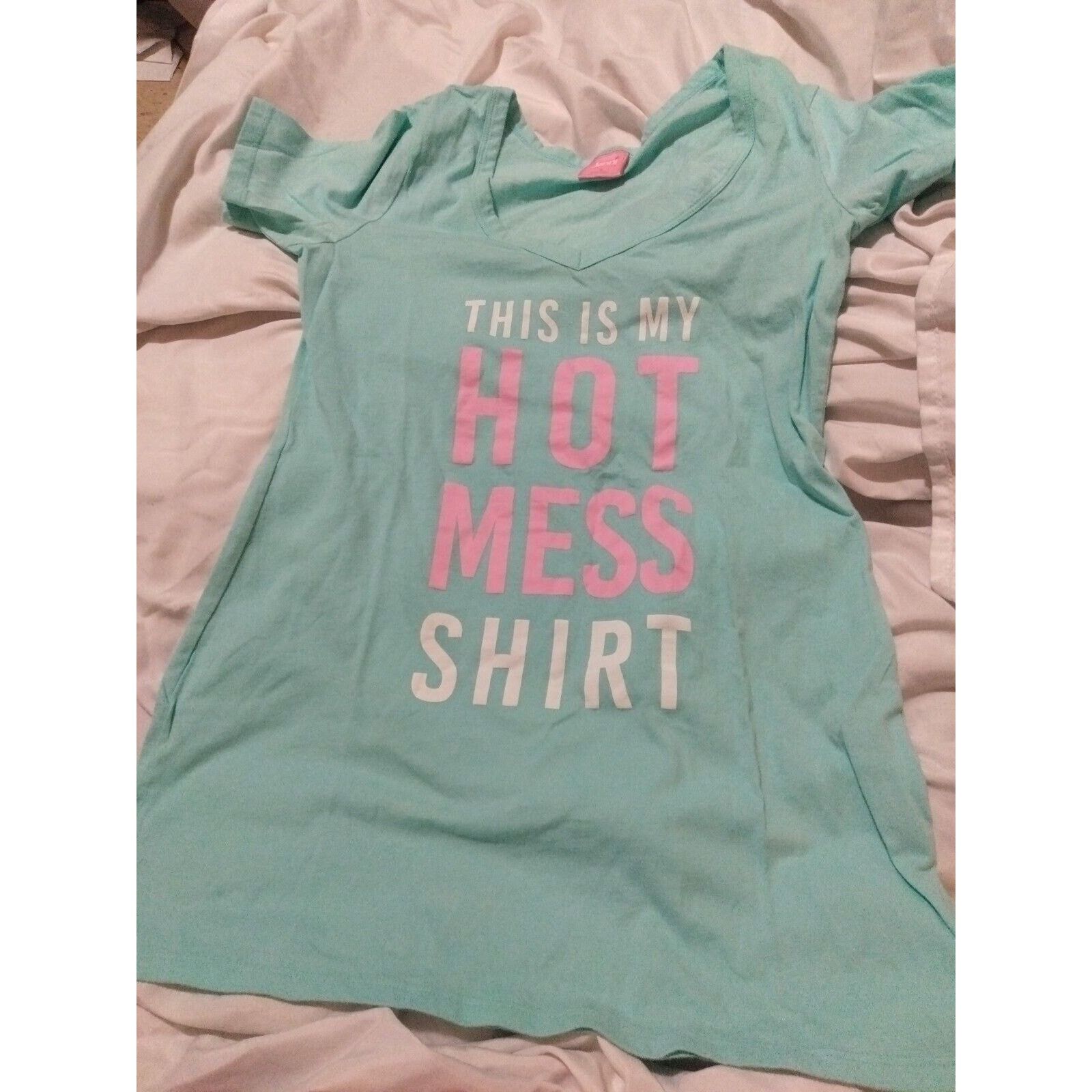 Other Pajama Top Jenni Woman Size S Blue. This Is My Hot Mess Size S / US 4 / IT 40 - 1 Thumbnail