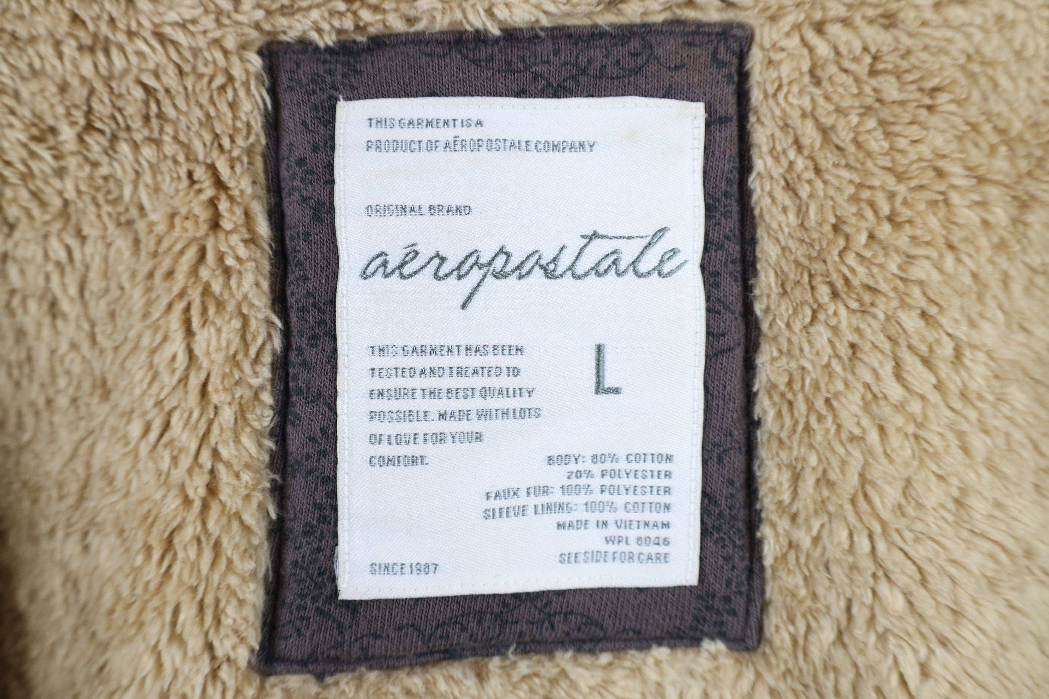 Aeropostale × Vintage Vintage 90s Y2K Aeropostale Deep Pile Fleece Lined Hoodie Size L / US 10 / IT 46 - 11 Thumbnail